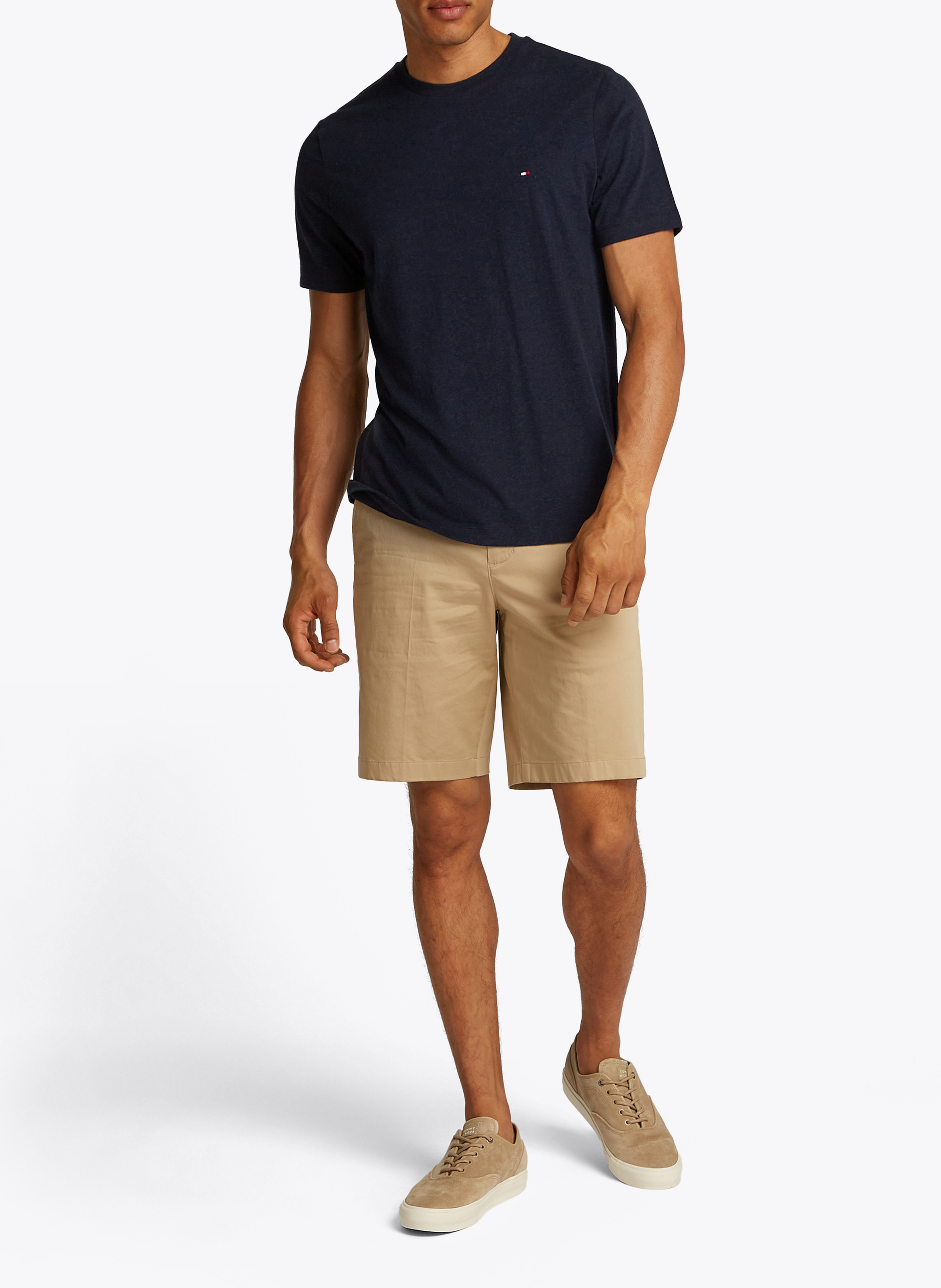 T-Shirt aus melierter Baumwolle TOMMY HILFIGER Blau