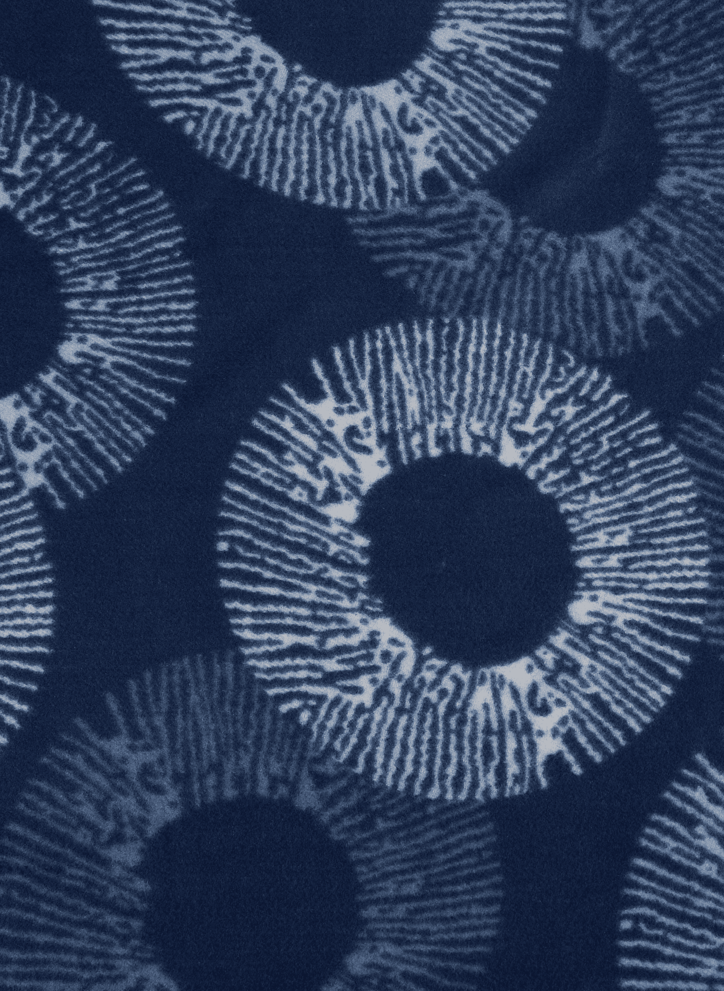 Scarf with pattern and fringes | Blue AU PRINTEMPS PARIS Women