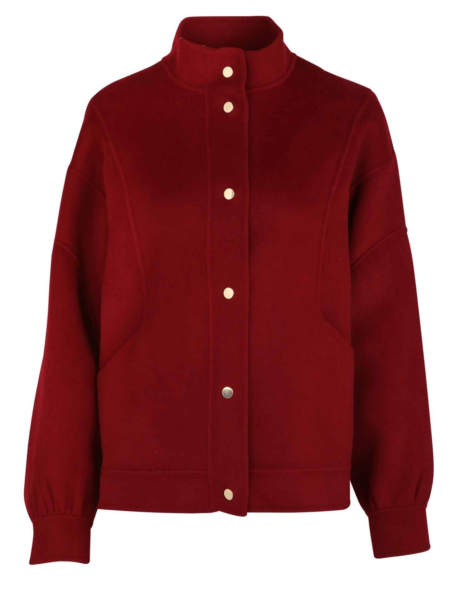 Veste droite en laine mélangée MAISON 123 Rouge