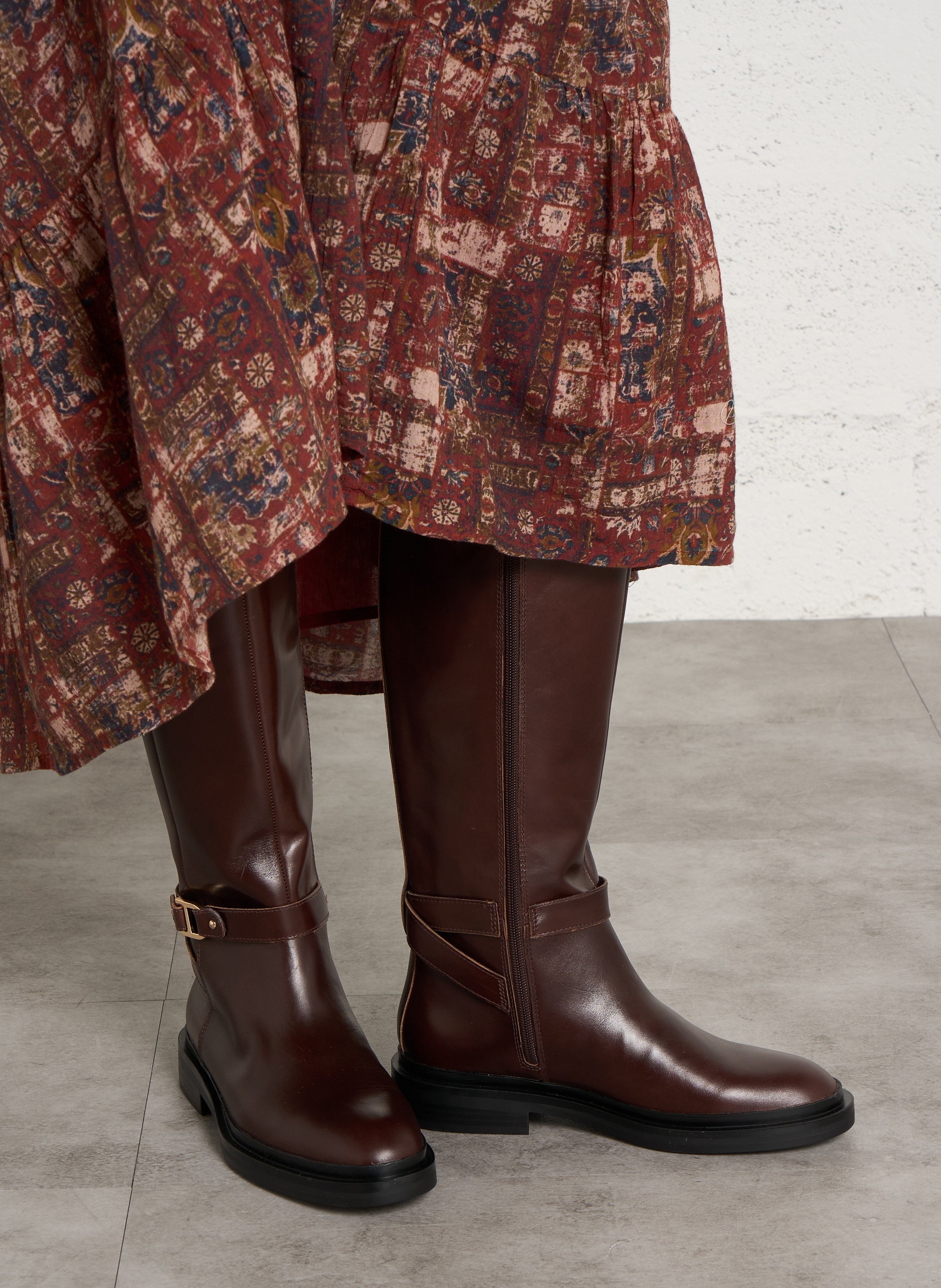 Bottes en cuir CLARKS Marron