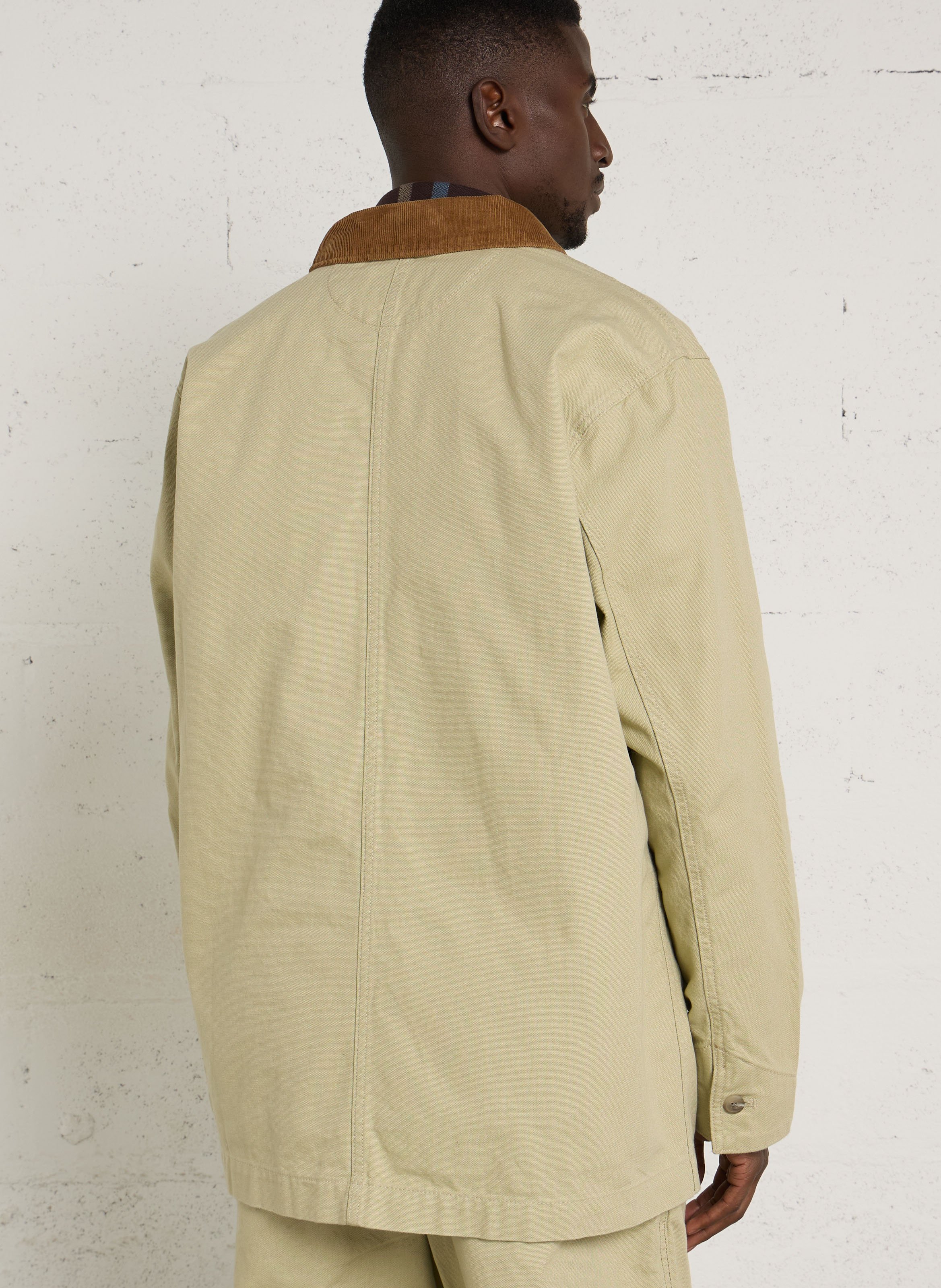 Straight fit classic collar organic cotton jacket PATAGONIA Beige
