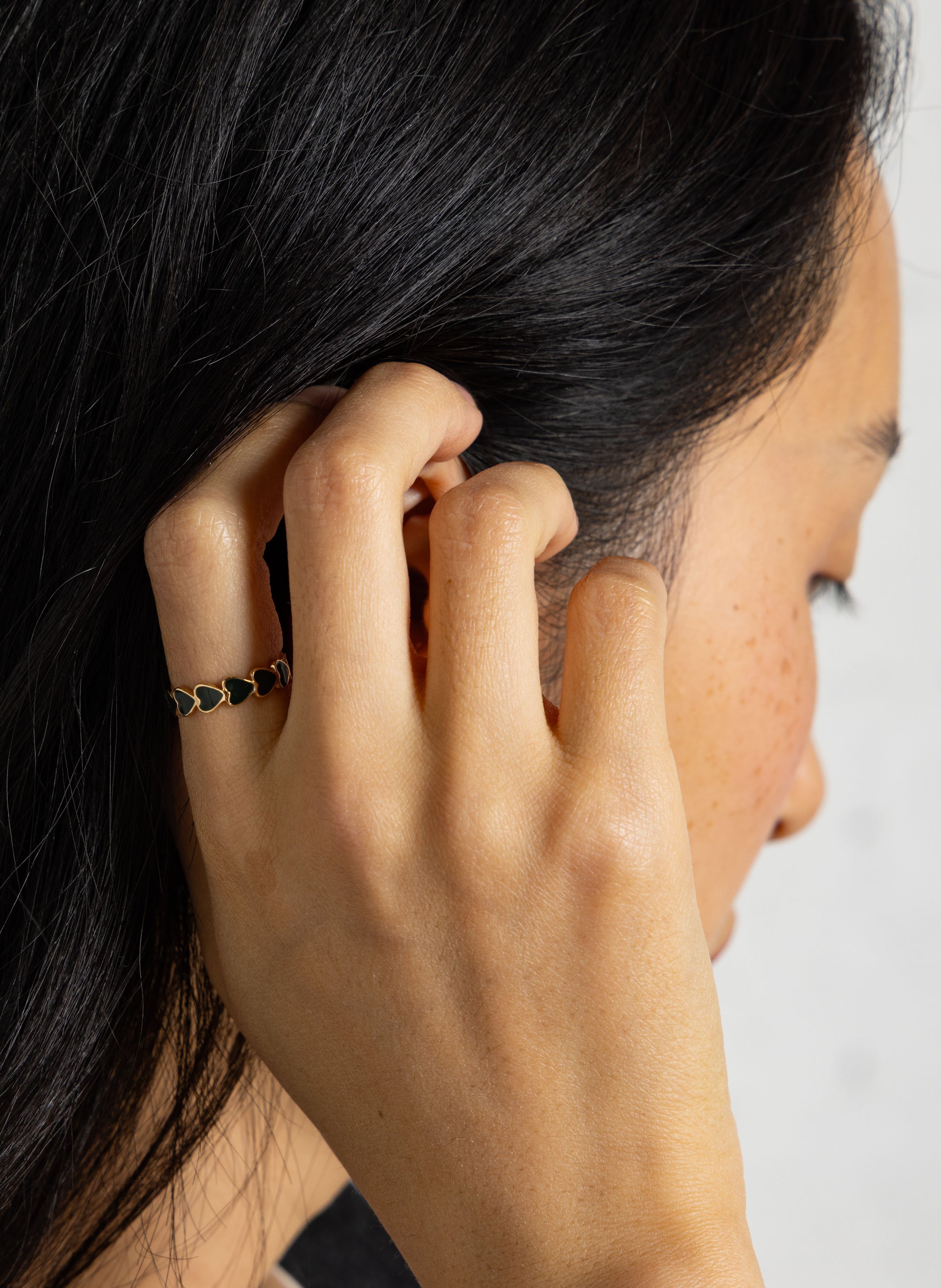 Bague en laiton doré FEEKA Vert