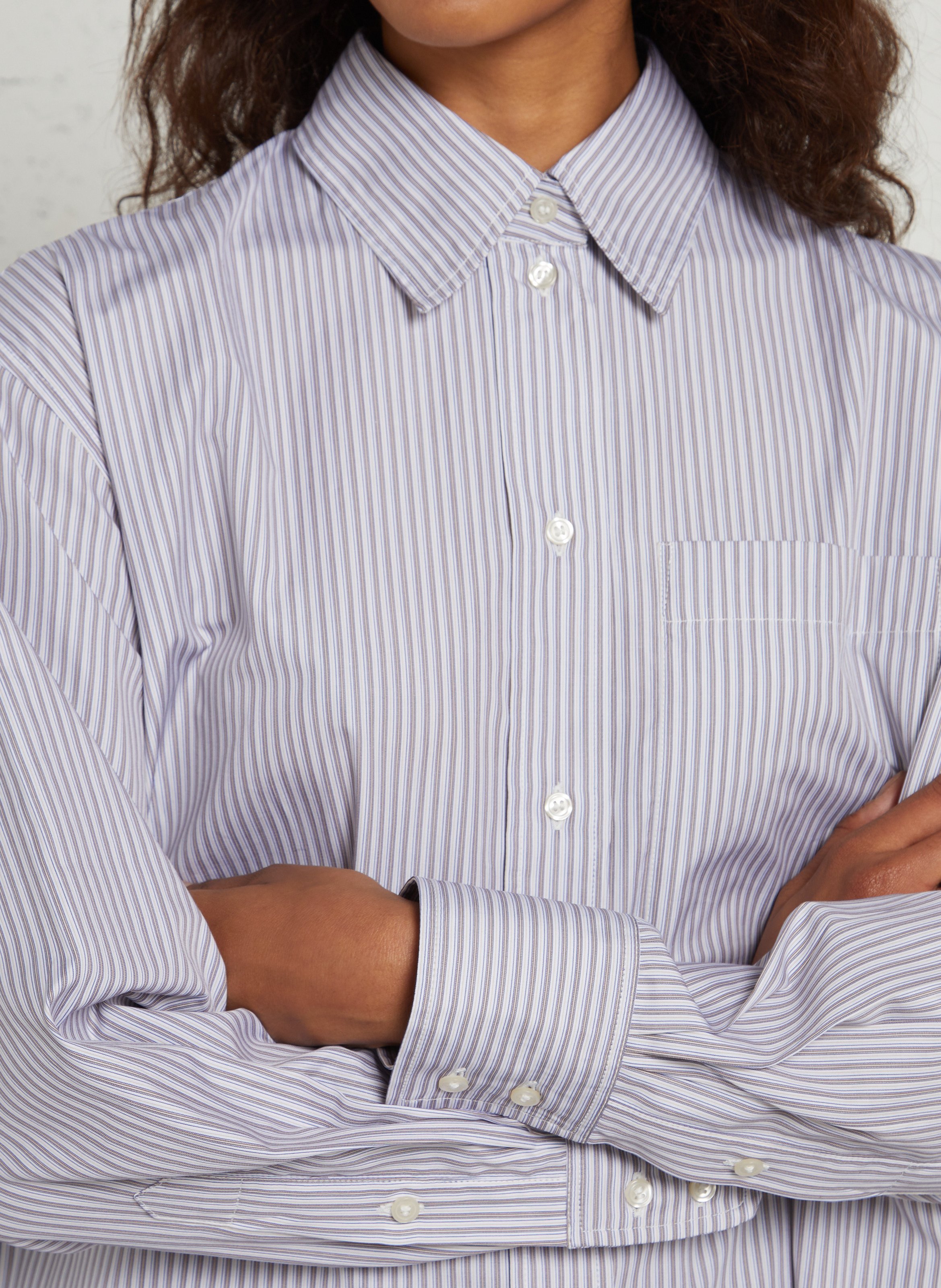 Oversized cotton shirt SOEUR Blue