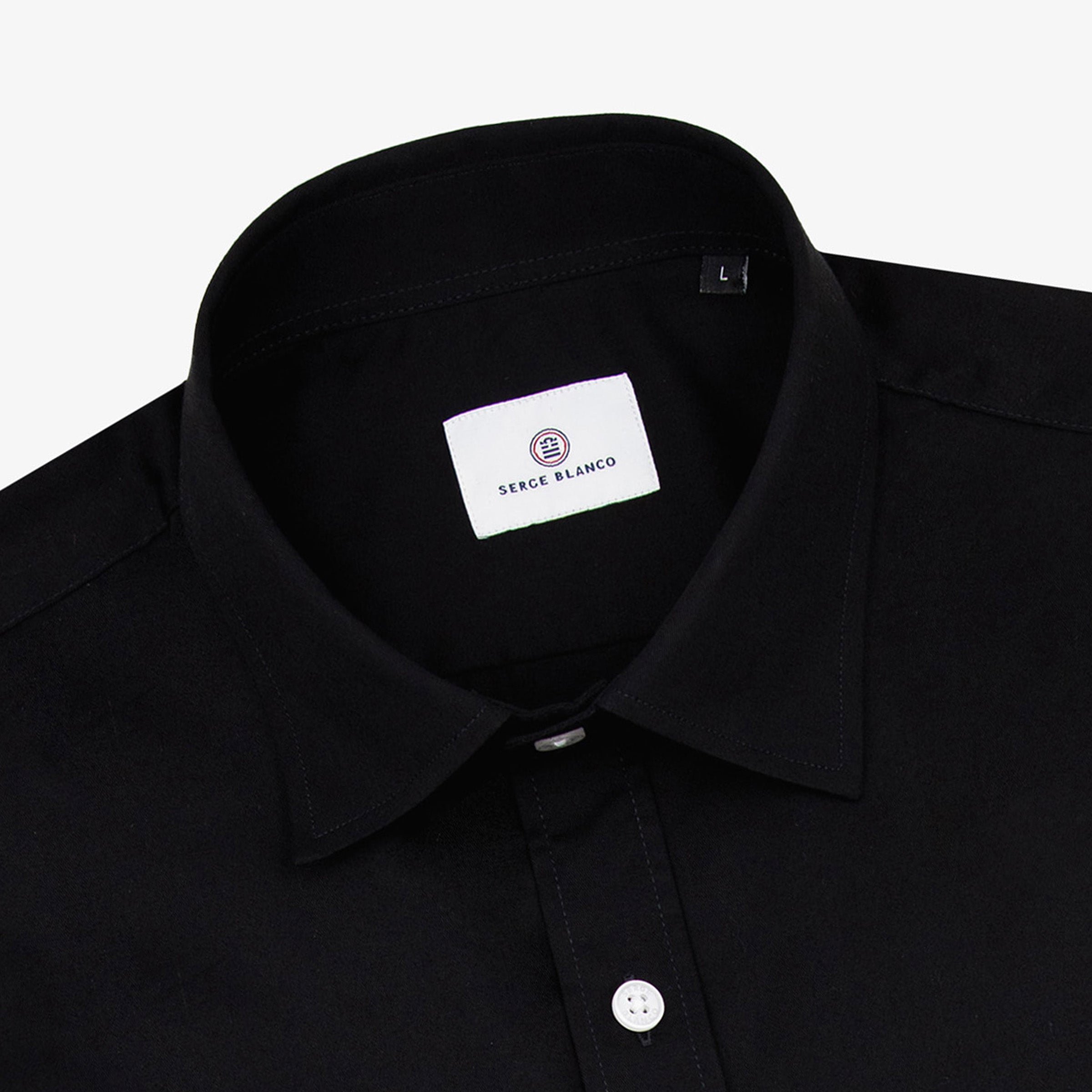 Long-sleeved cotton shirts SERGE BLANCO Black