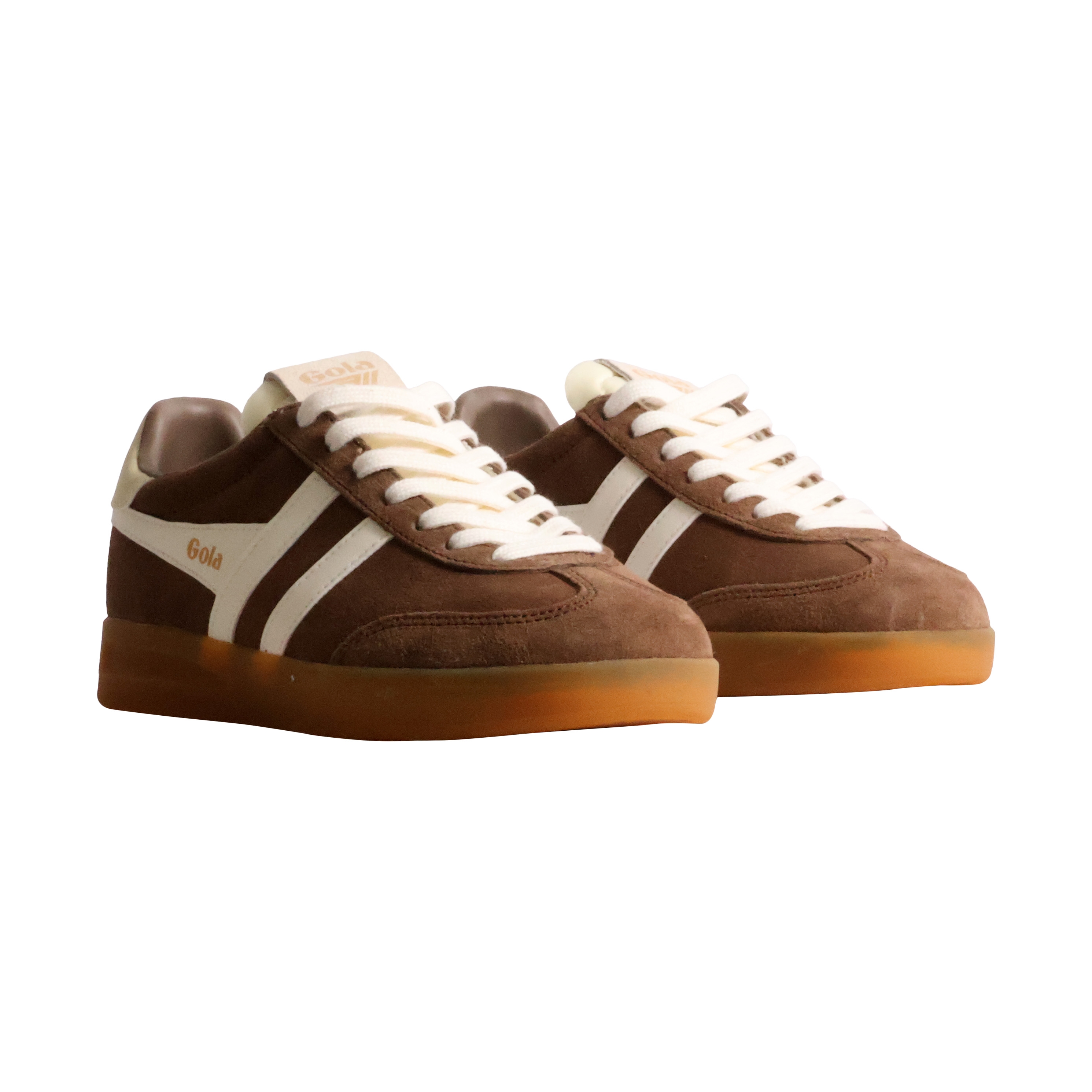Buttermilk leather low-top sneaker with gum sole GOLA Brown