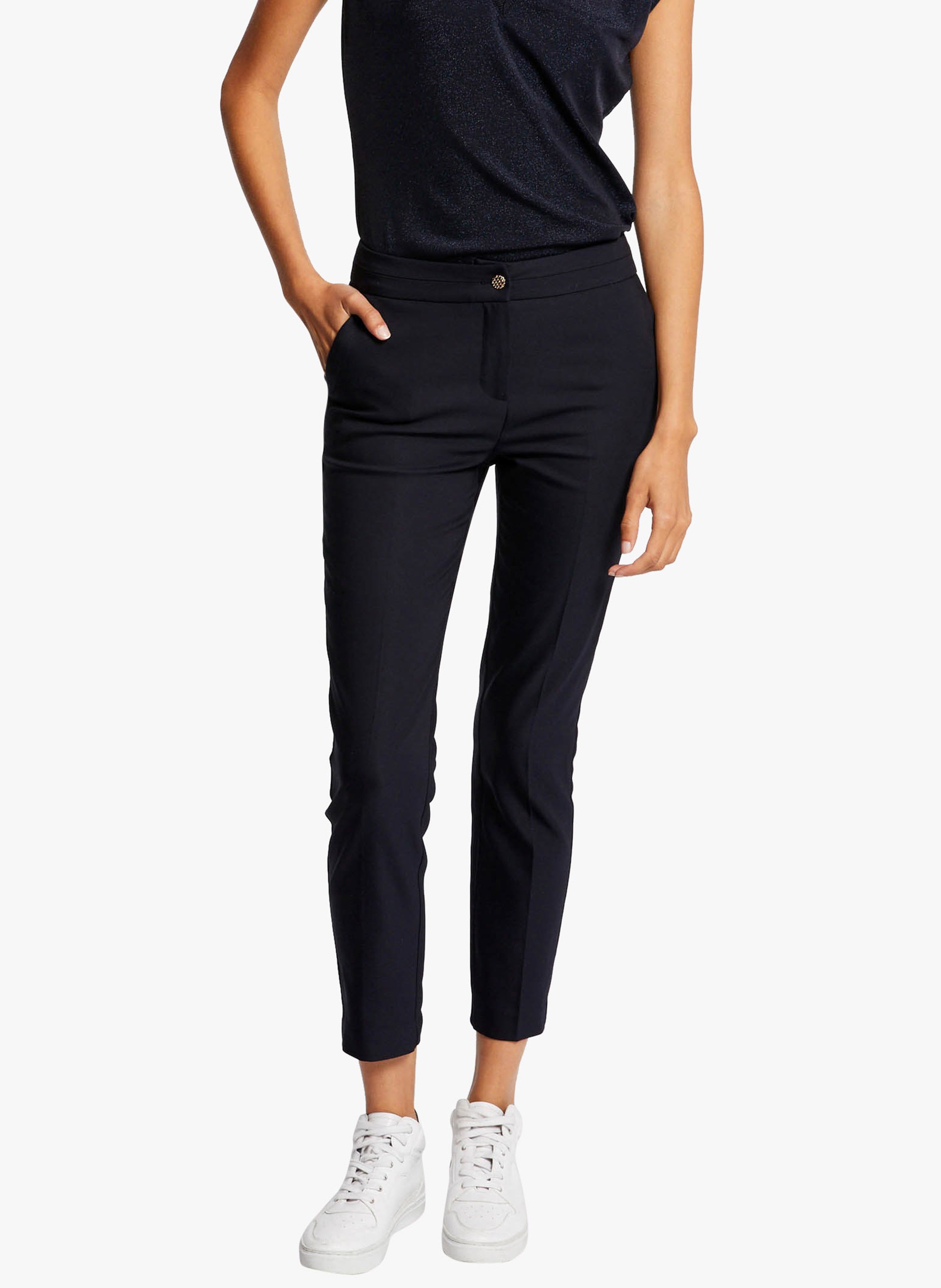 7/8 slim-fit cotton-blend pants MORGAN