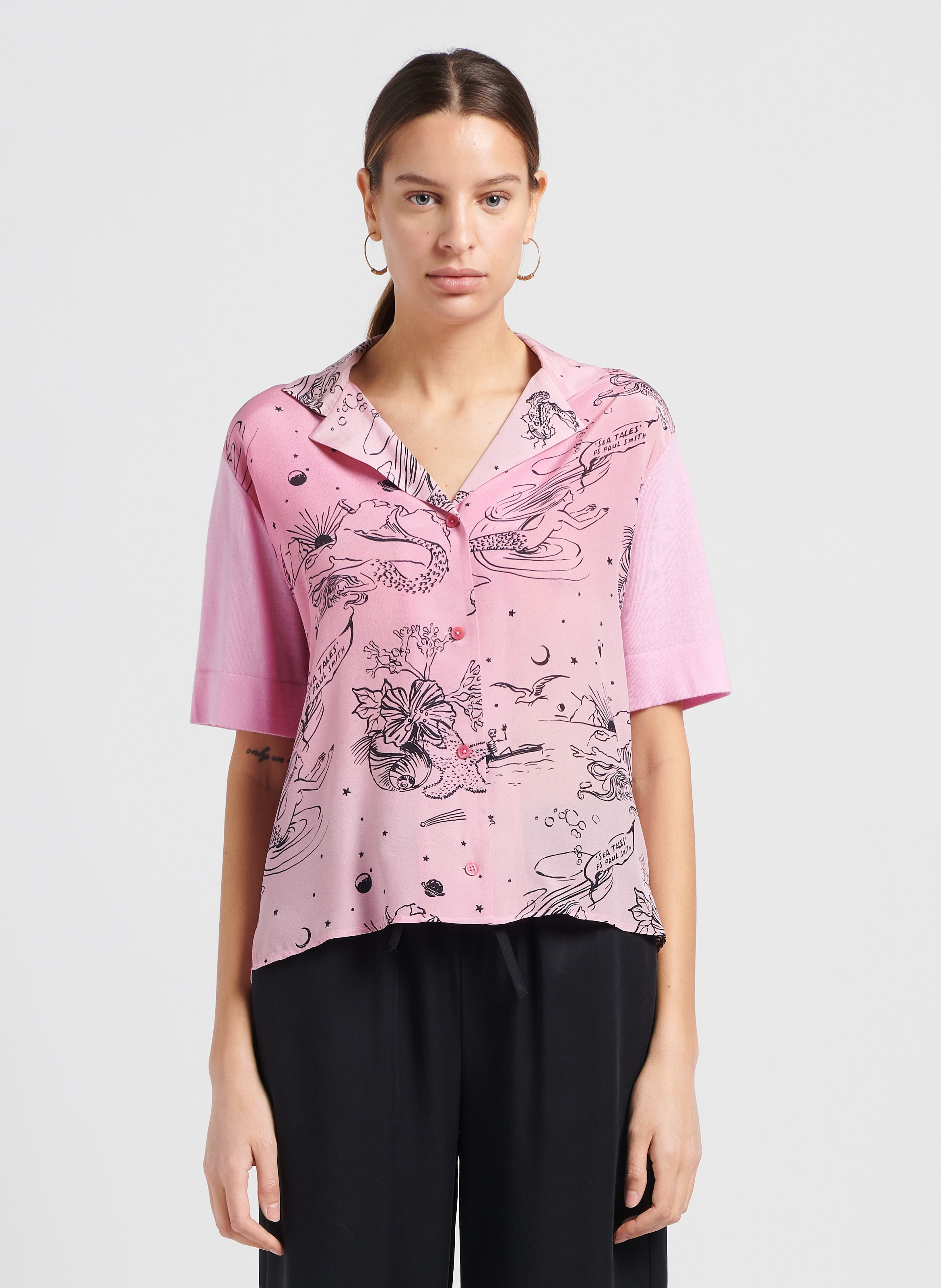 Chemise col tailleur PAUL SMITH Rose