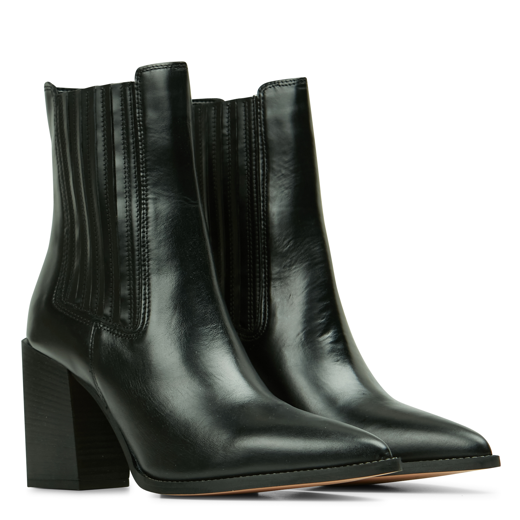 Leather mid-calf boots JONAK Black