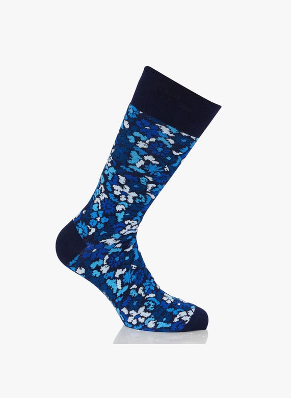 Chaussettes Hautes Imprimees En Coton Navy Paul Smith Homme M1A 800MO N038 47 NAVY Place des Tendances