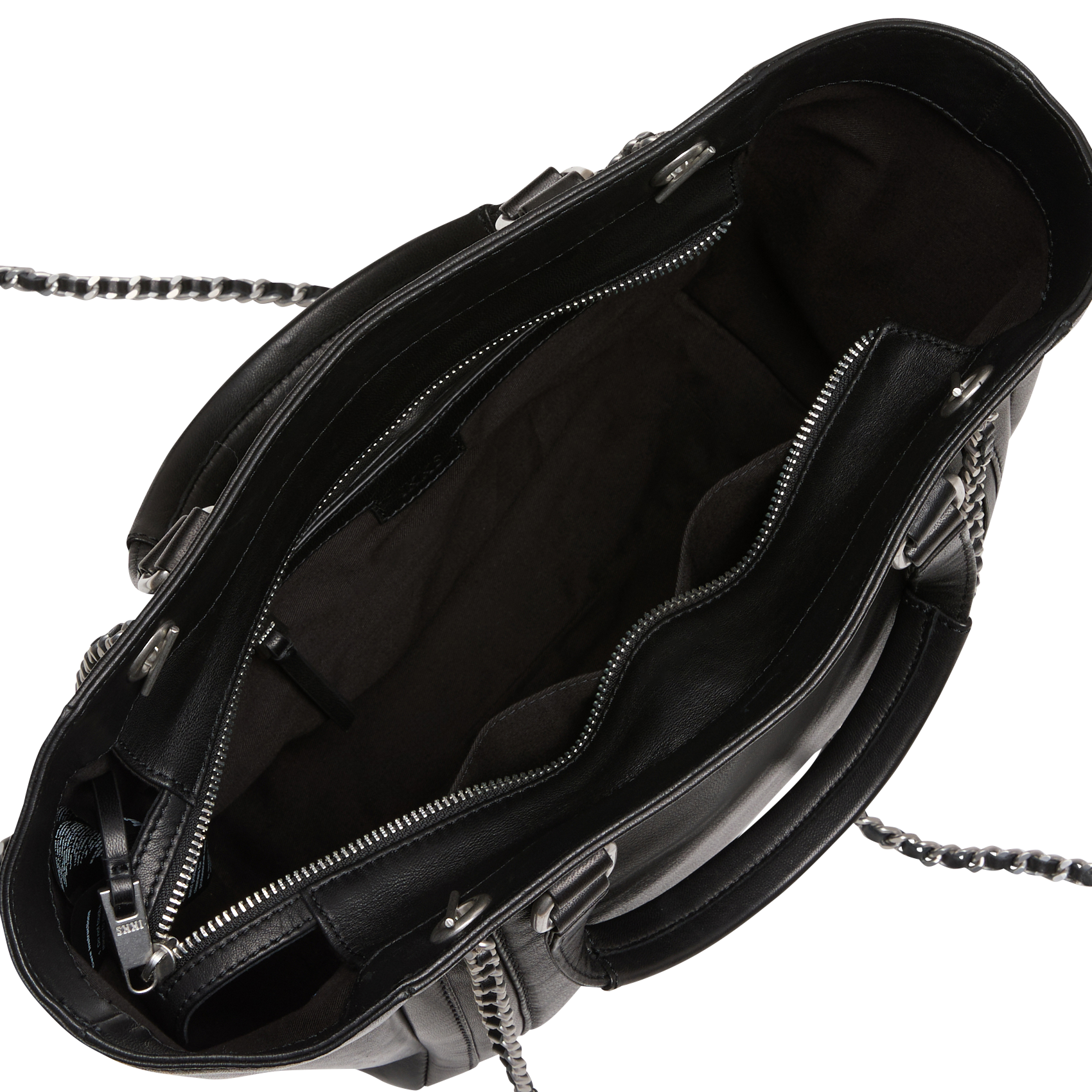 Leather tote bag IKKS Black