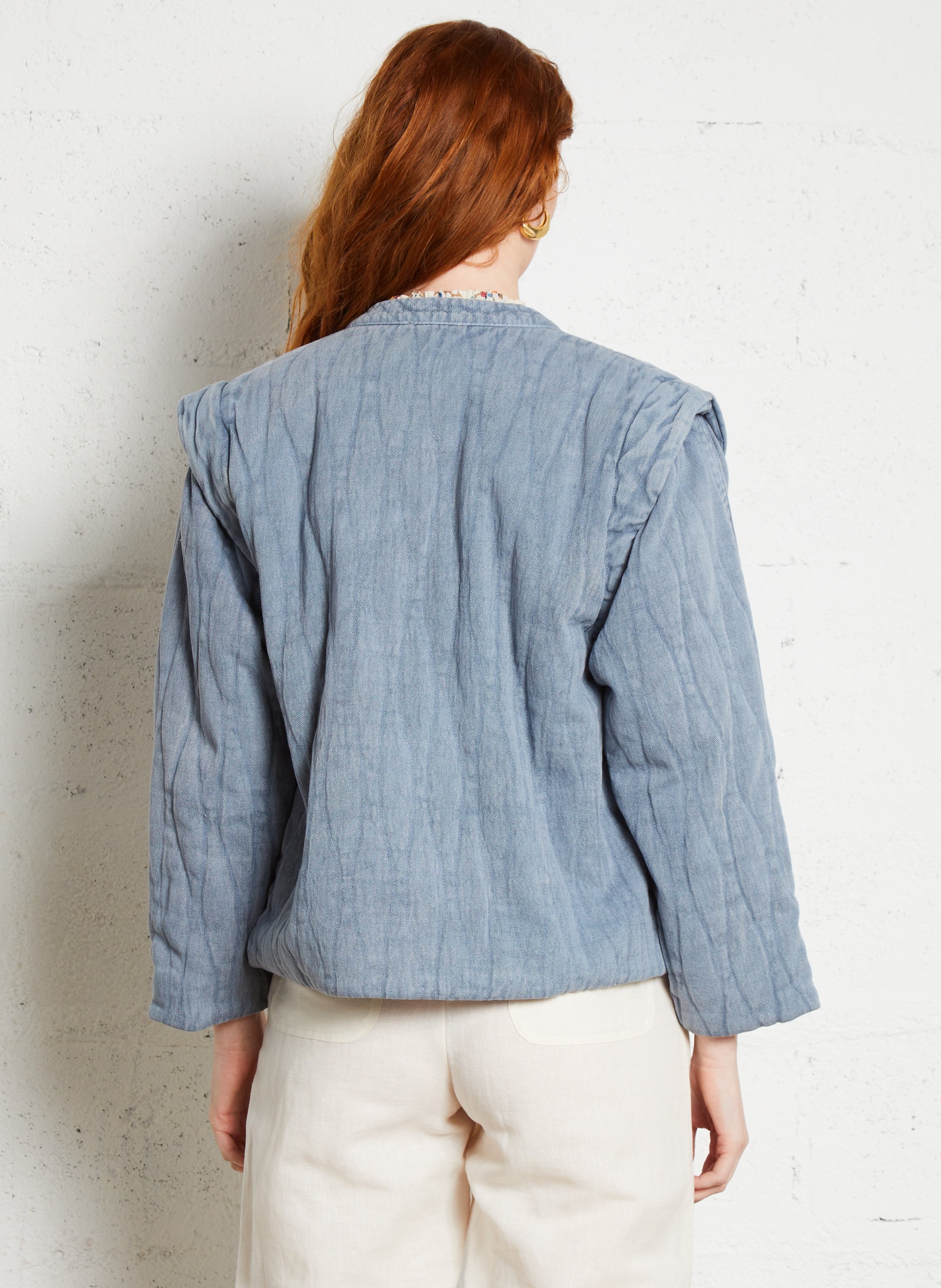 Ronde hals biologisch katoenen jumpsuit LOUISE MISHA Beige