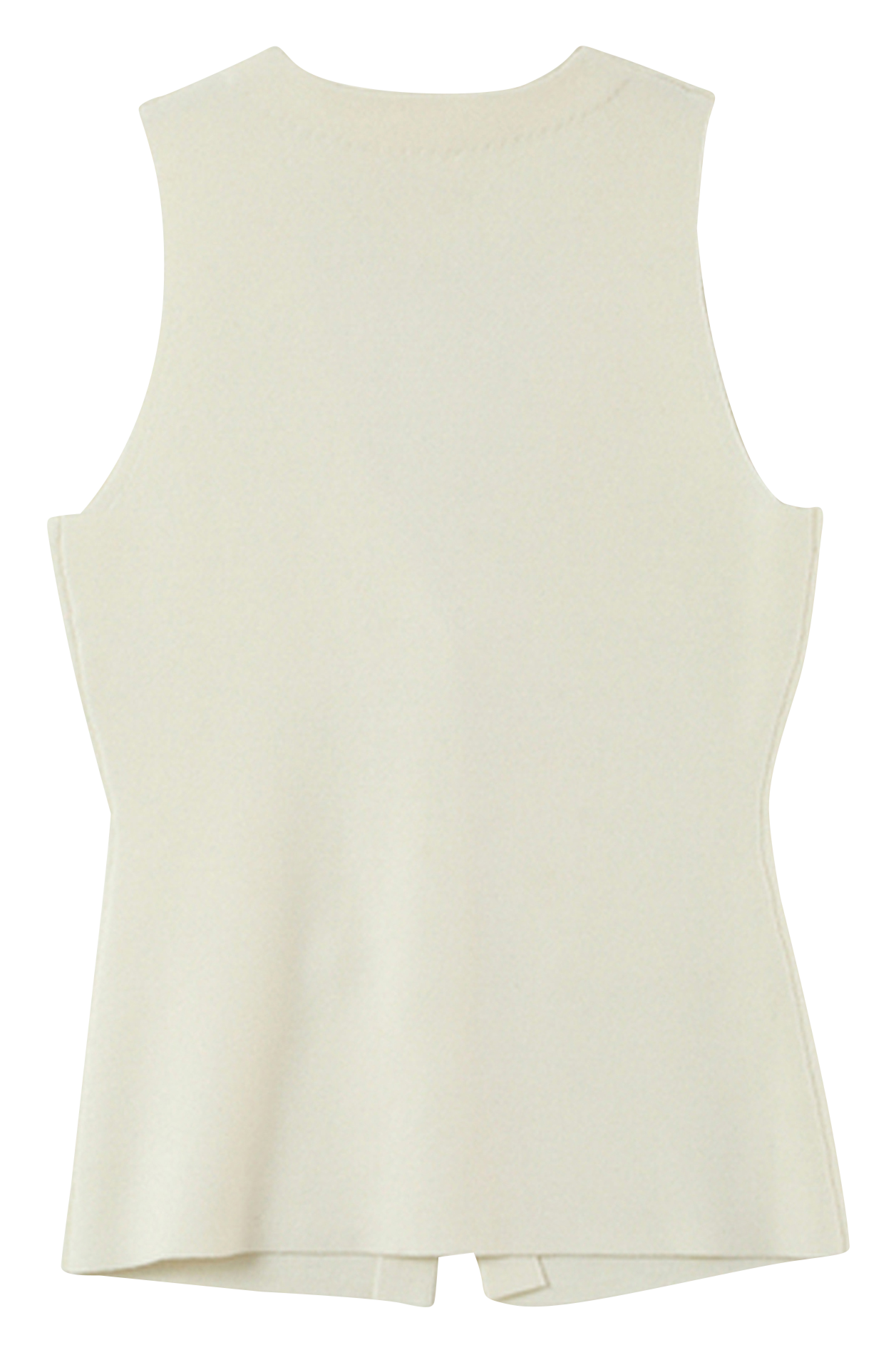 Fitted V-neck knit vest GRACE ET MILA White