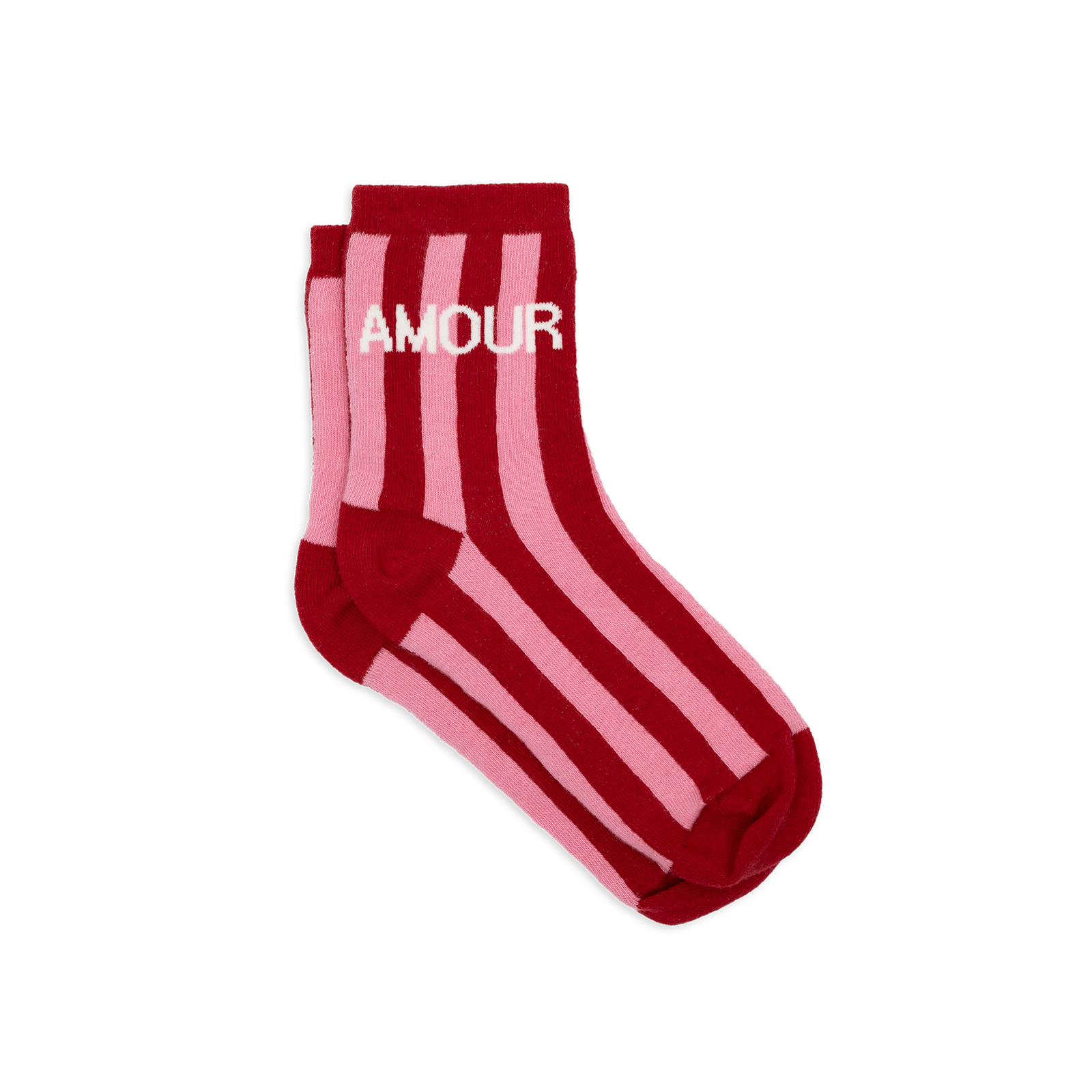Striped combed cotton socks BILLYBELT Red