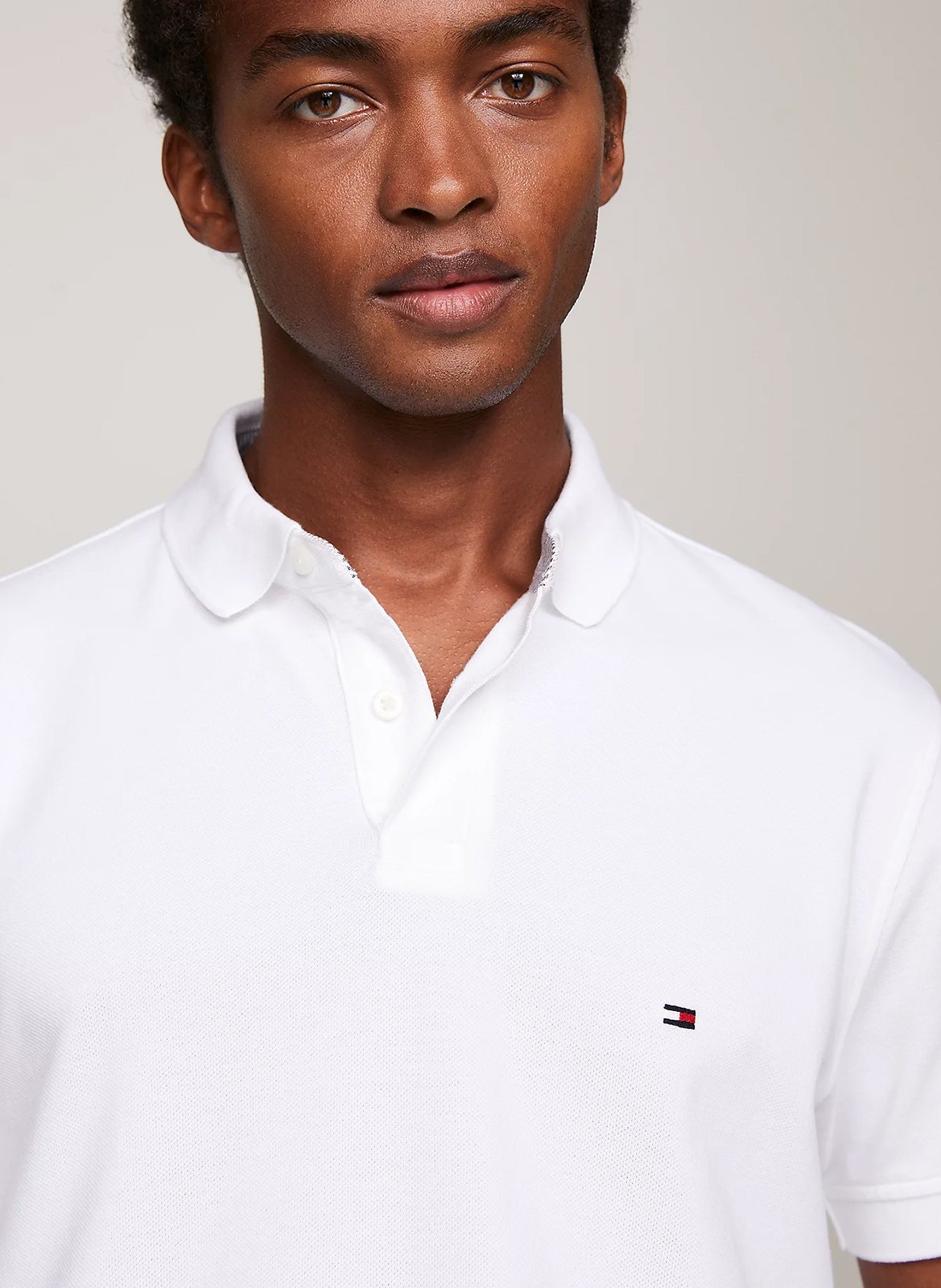 Regular-fit organic cotton-blend polo shirt TOMMY HILFIGER White