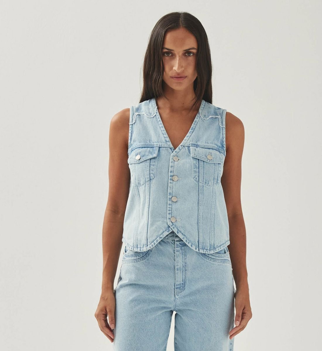 Denim vest ALOHAS Blue