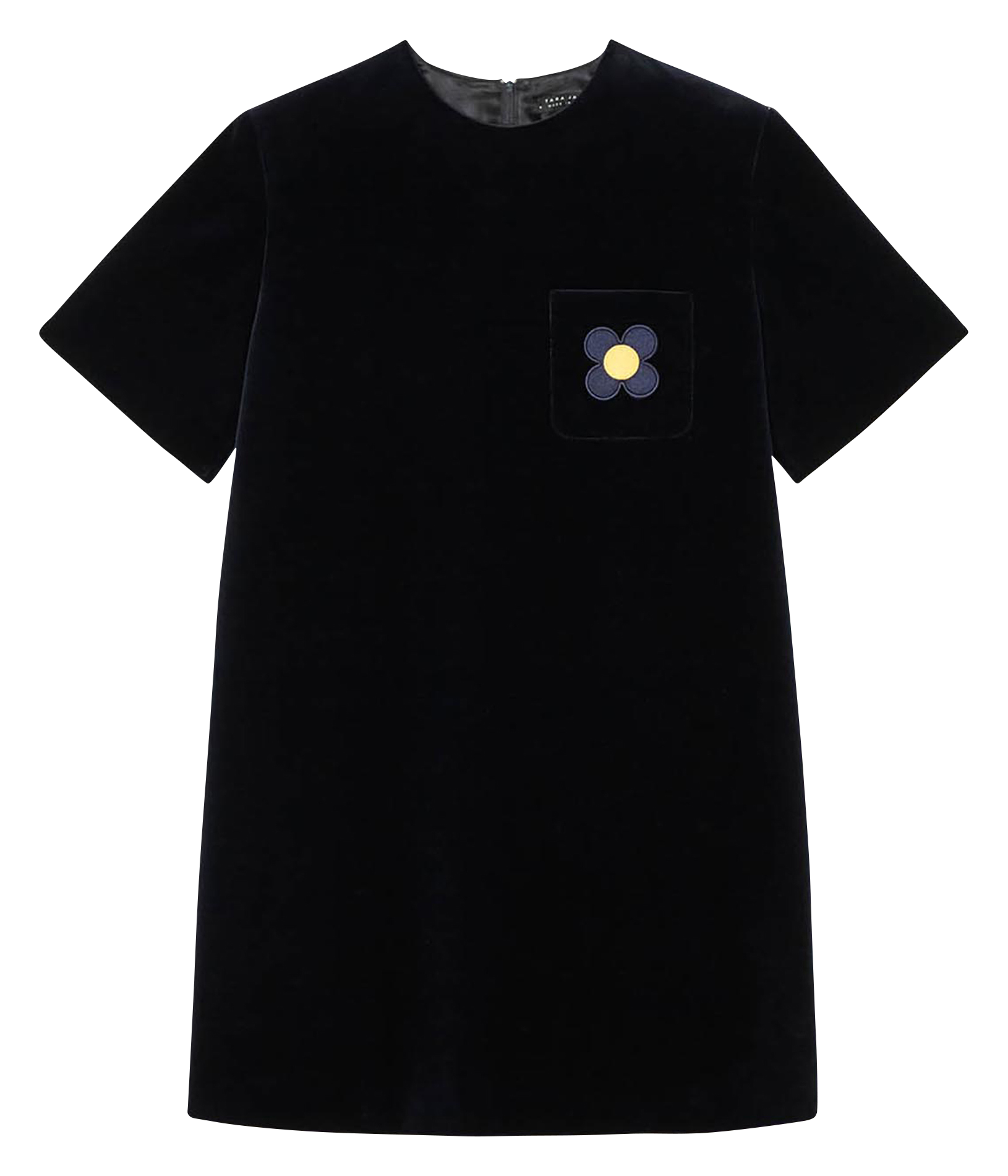 Robe courte col rond en coton TARA JARMON Bleu