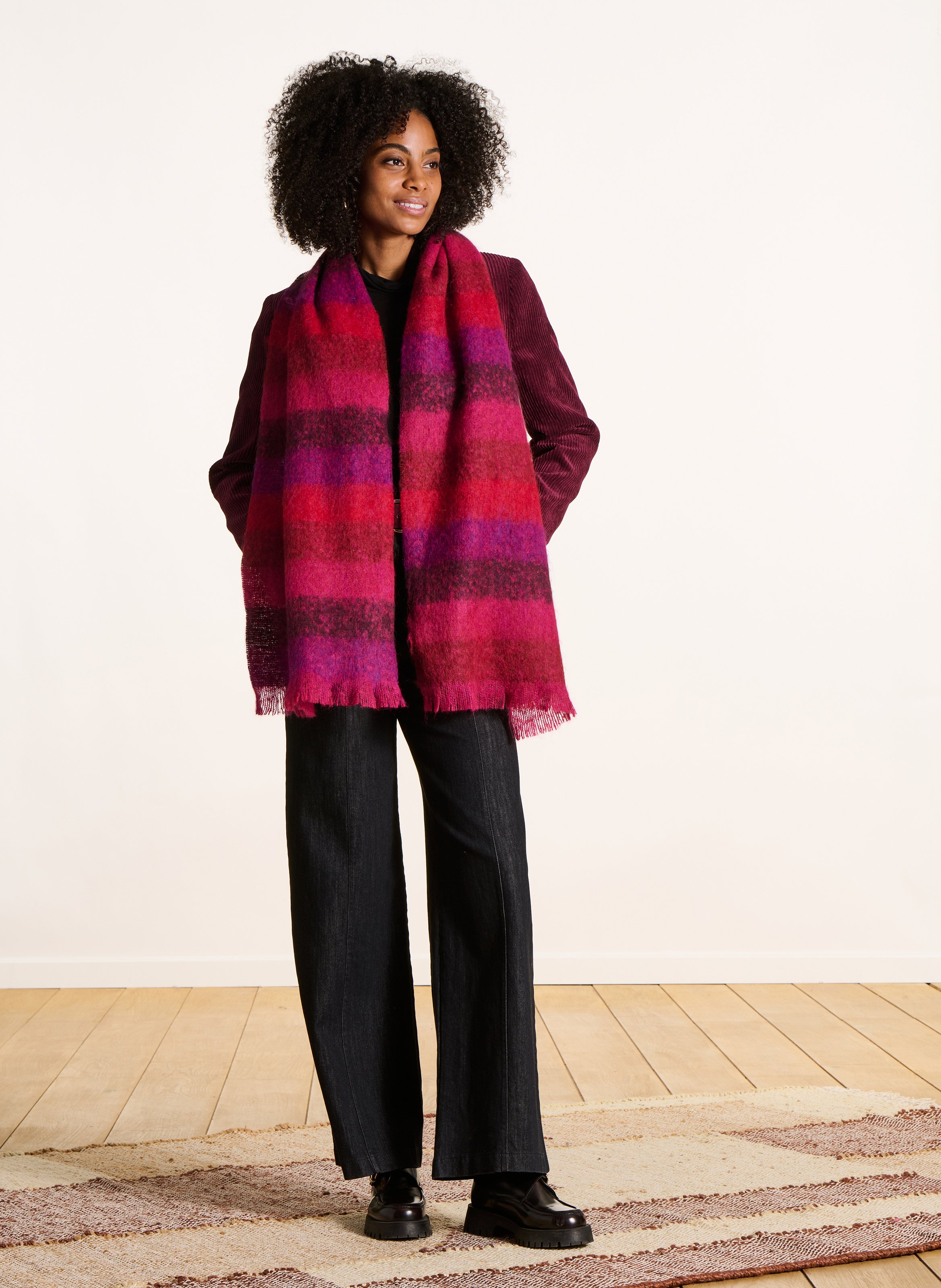 Striped pattern scarf LA FEE MARABOUTEE