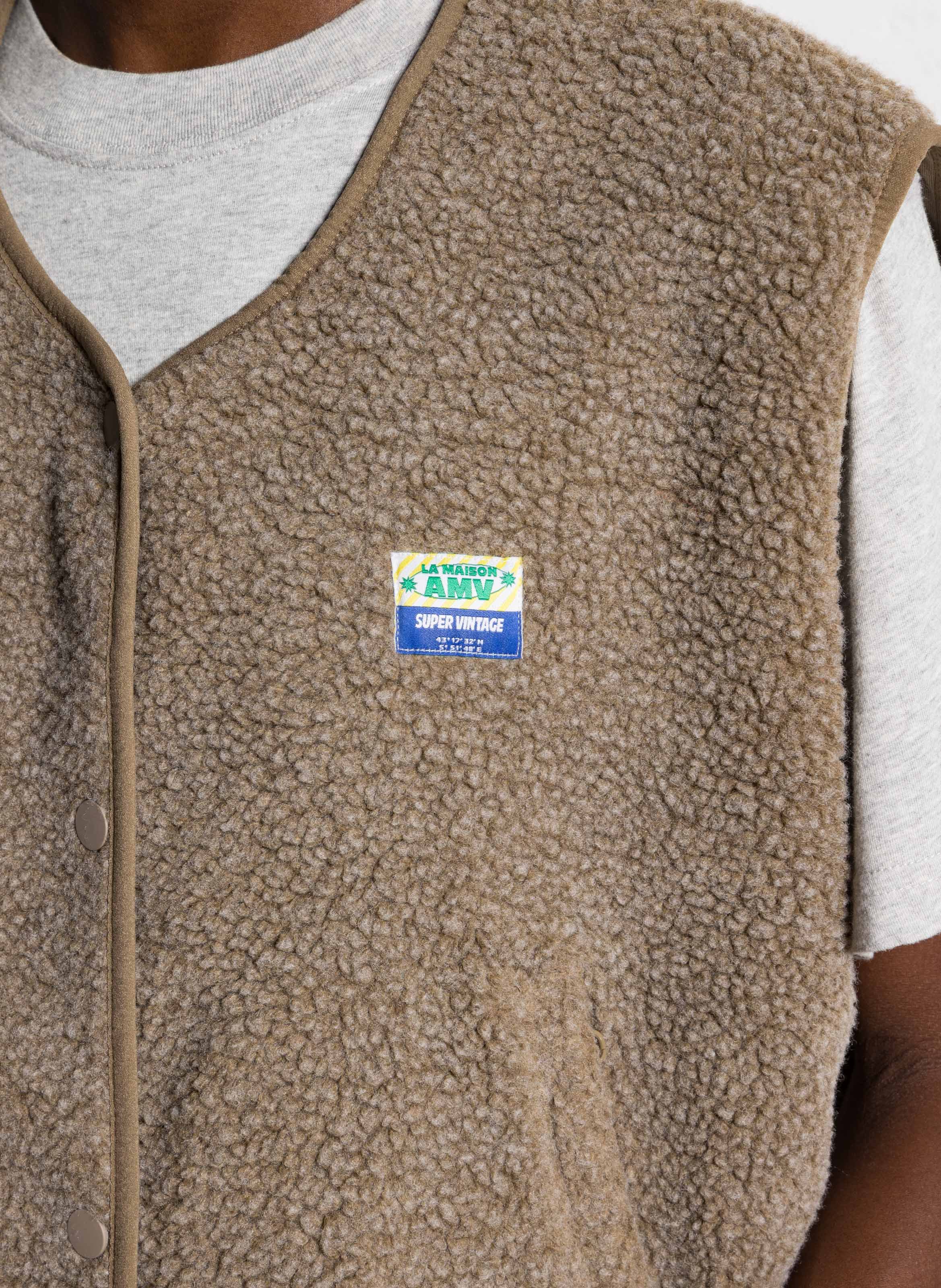 Weste aus Sweatstoff mit Rundhalskragen AMERICAN VINTAGE Grun