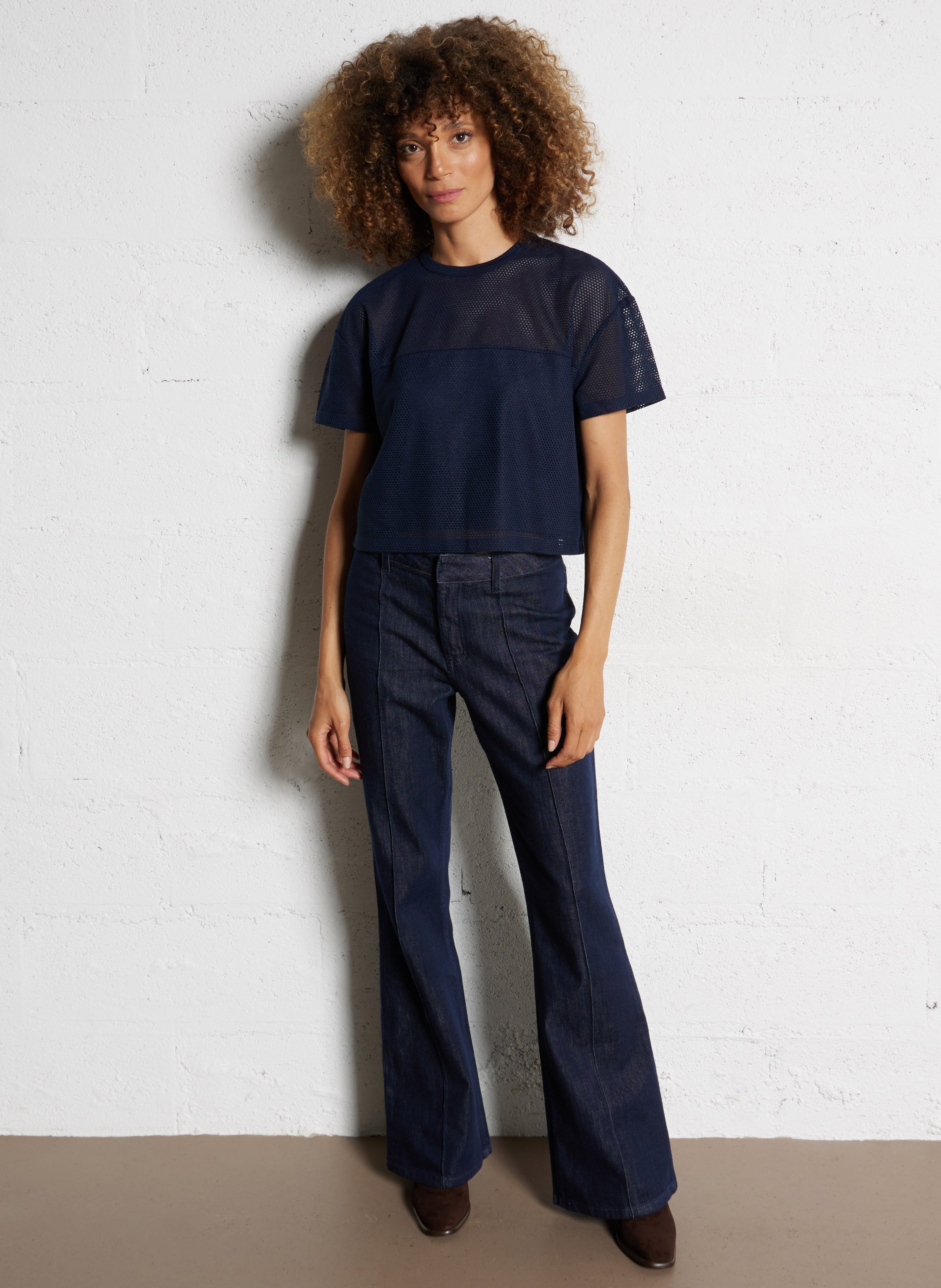 Tee-shirt oversize col rond IKKS Bleu