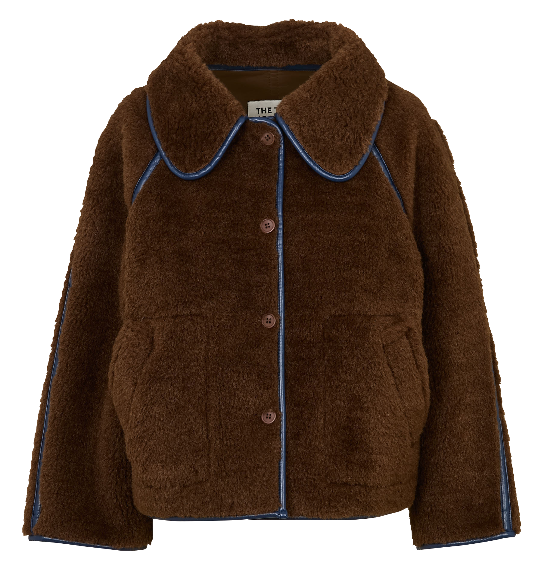 Veste col classique réversible THE TINY BIG SISTER Marron