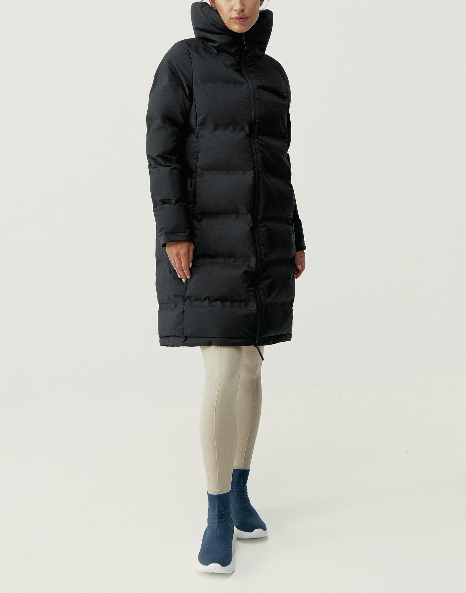 Padded waterproof winter coat BORN LIVING YOGA Black