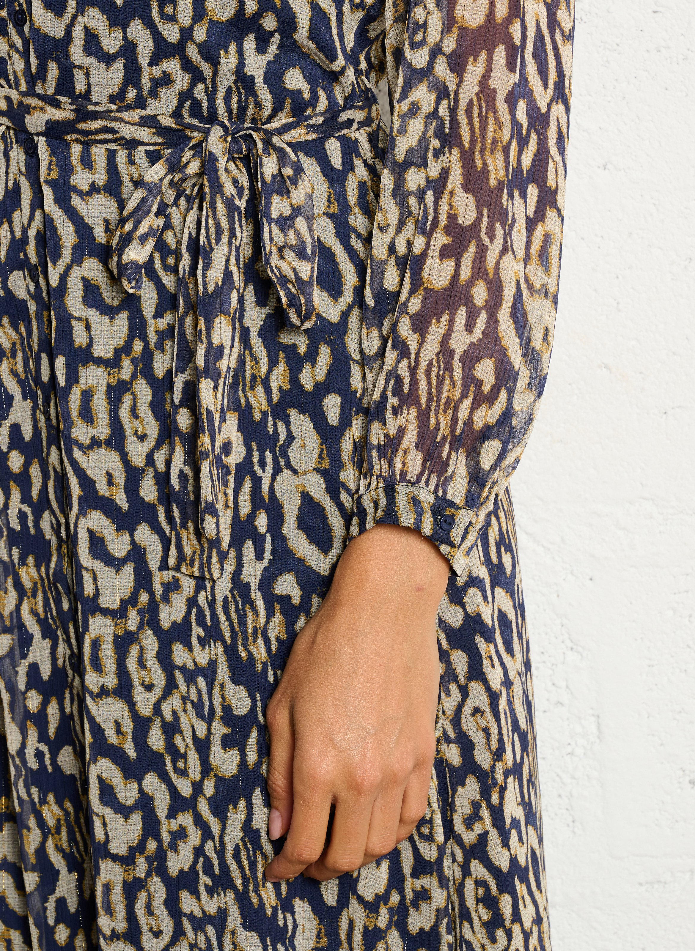 Robe midi imprimée SUD EXPRESS Bleu