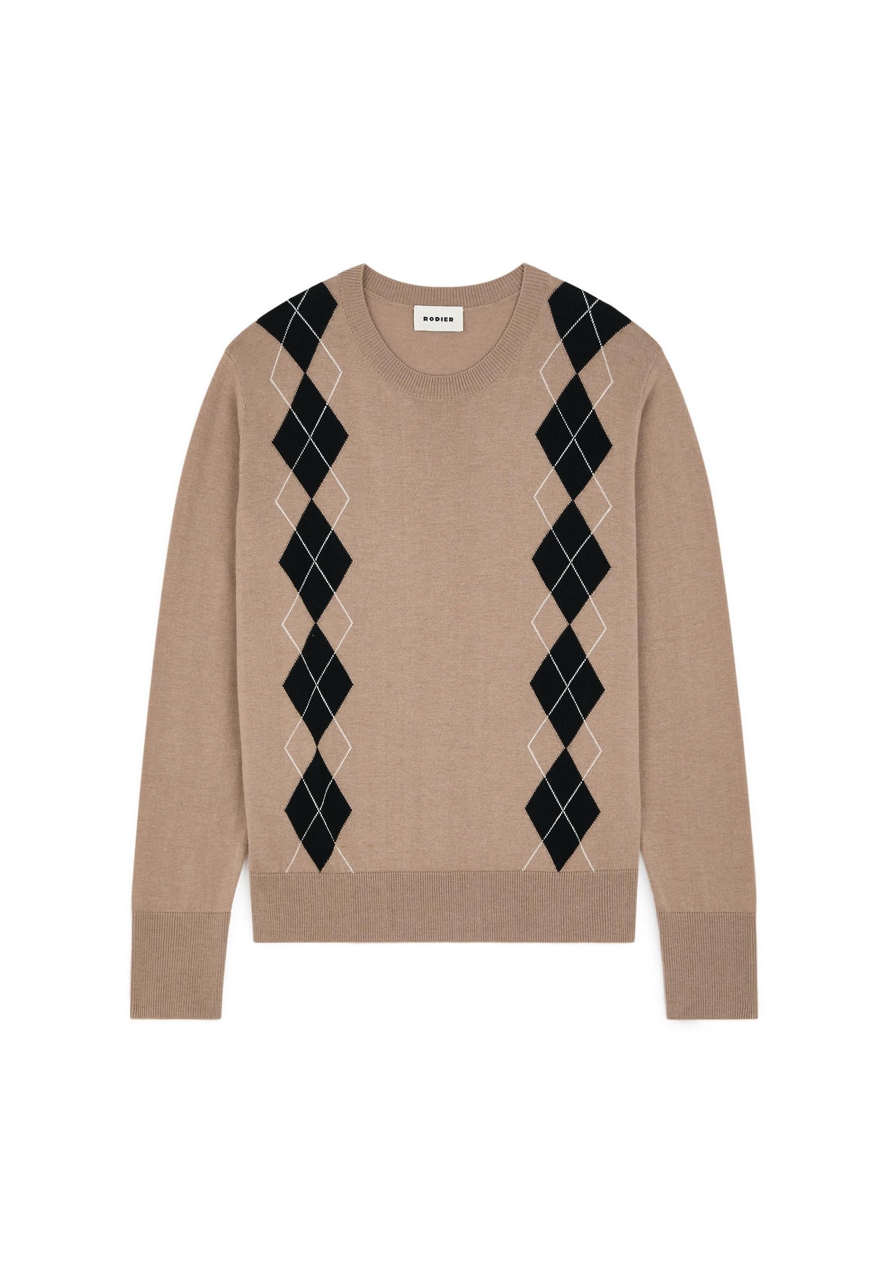 Chat jacquard sweater RODIER Brown