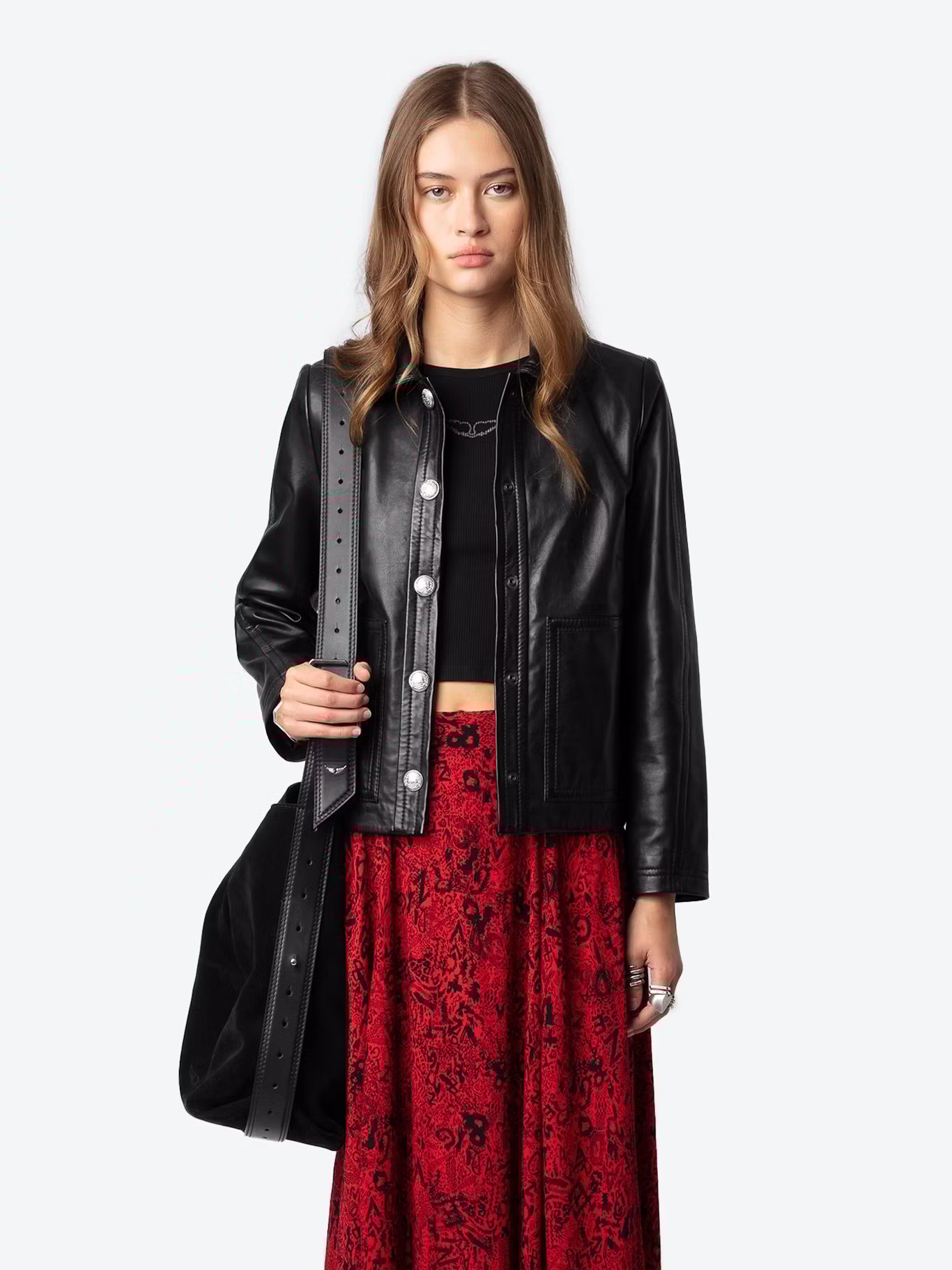 Jupe longue imprimée ZADIG&VOLTAIRE Rouge