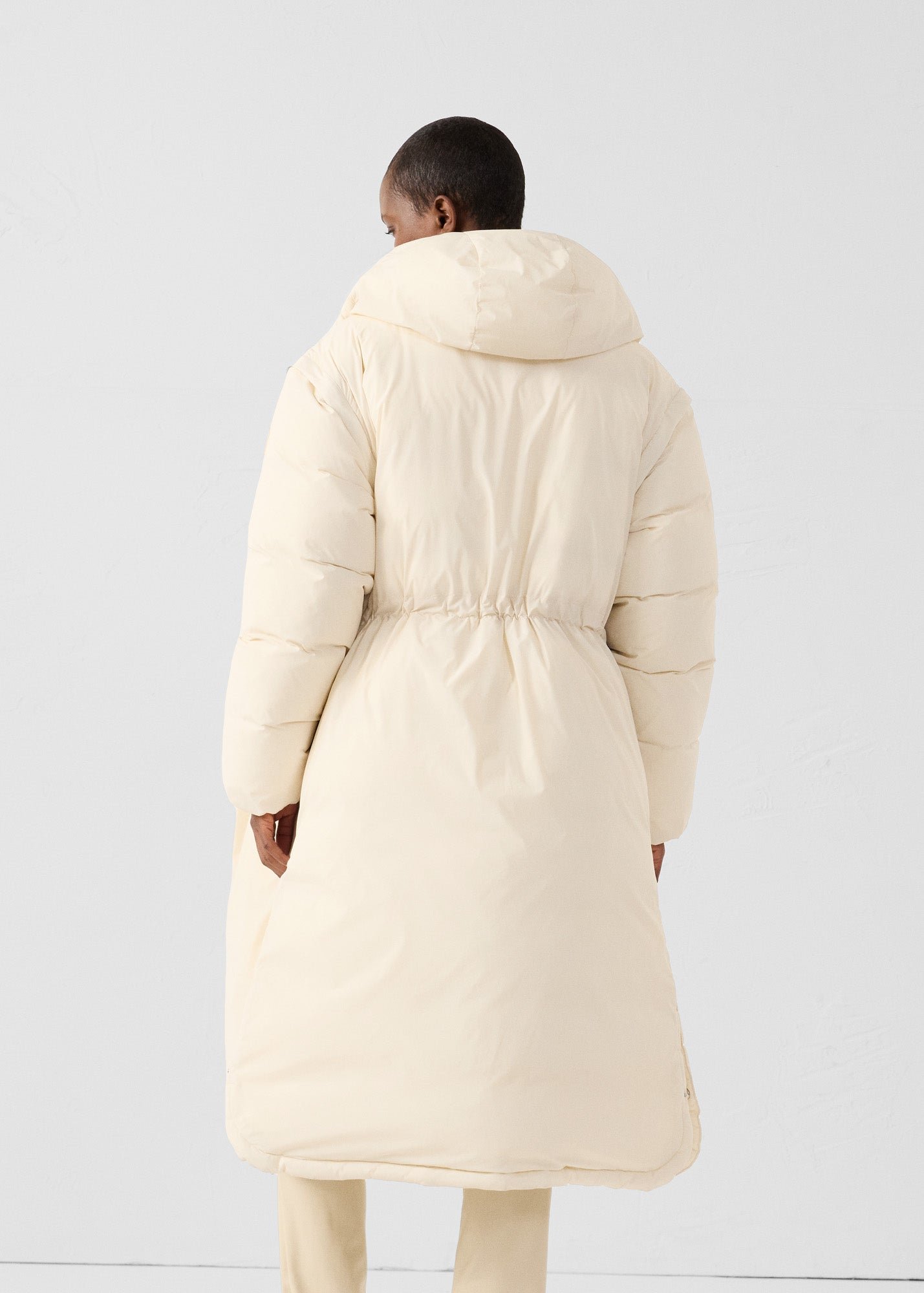 Long stretch padded coat for extreme cold - Brooke JOTT White