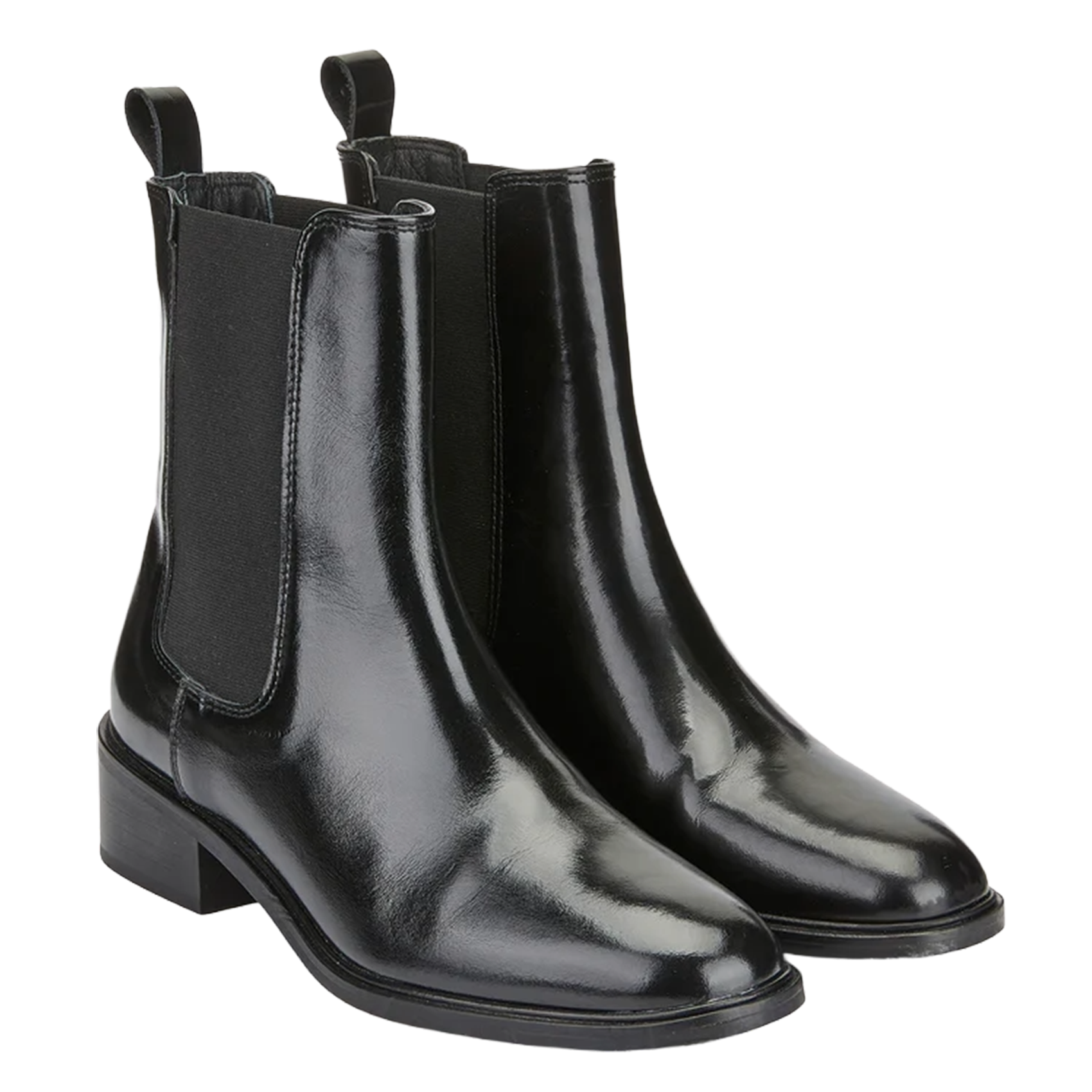 Glossy leather Chelsea boots COSMOPARIS Black