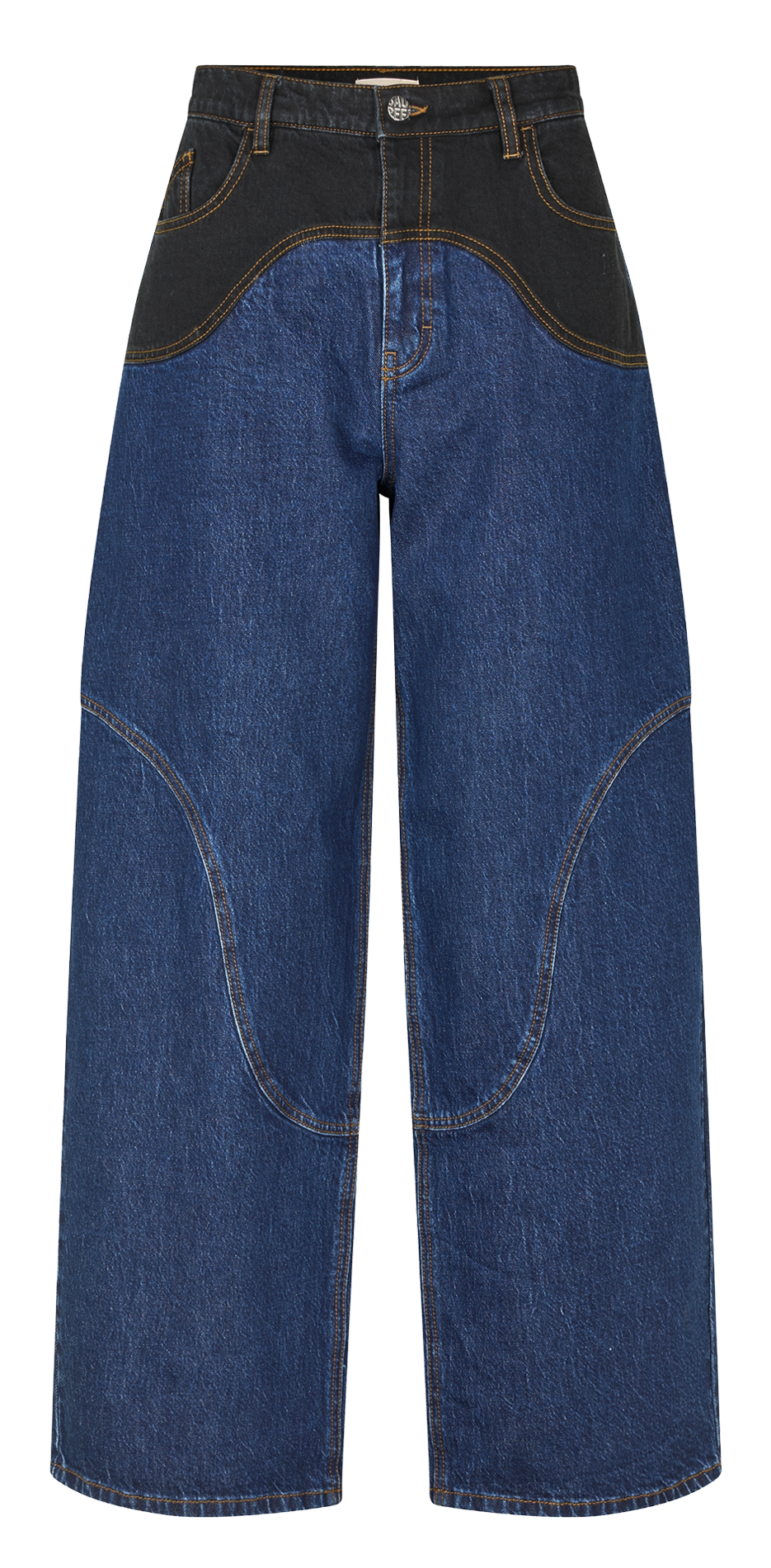 Wide leg balloon jeans with fancy details BAUM UND PFERDGARTEN Multicolored