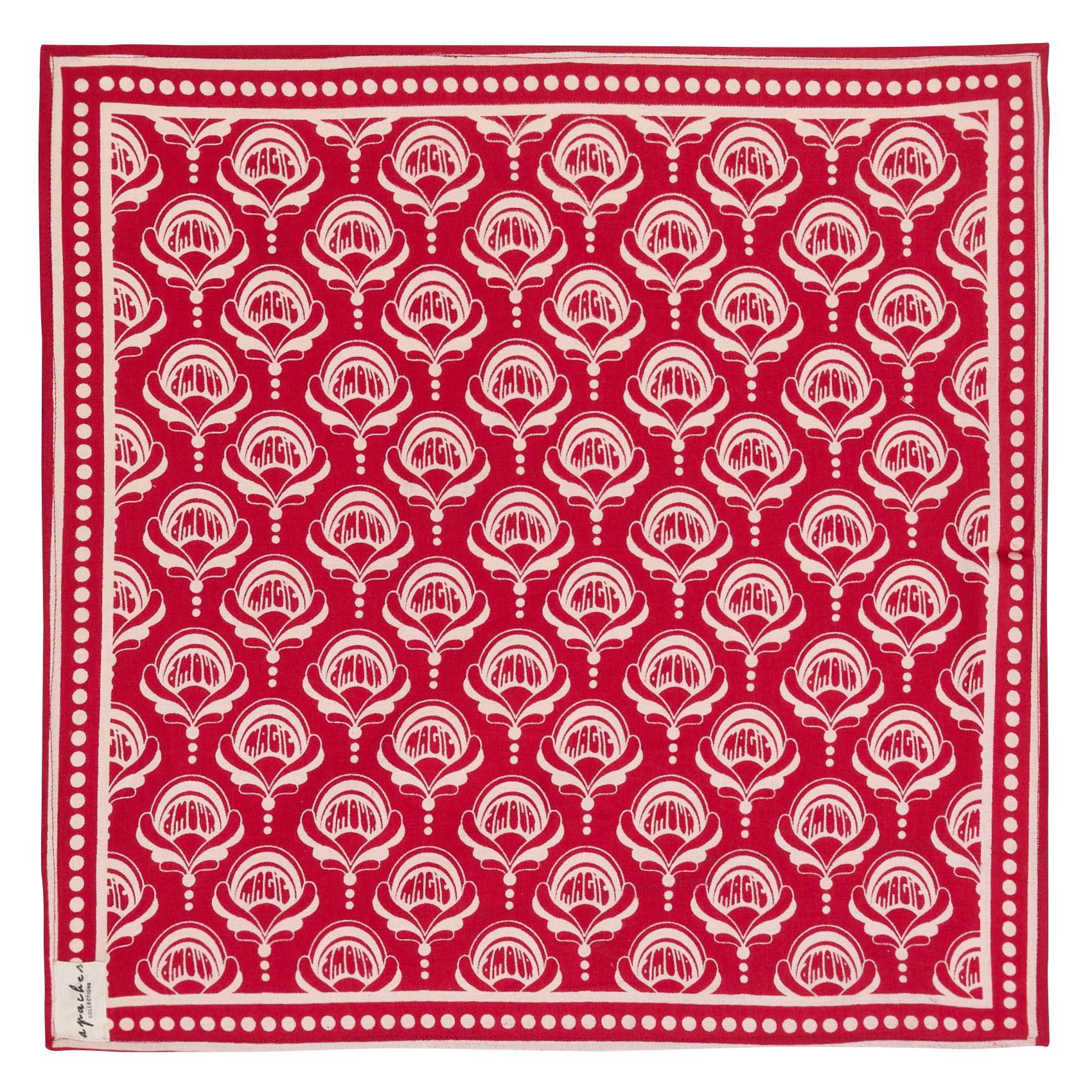 Foulard imprimé en coton APACHES COLLECTIONS Rouge