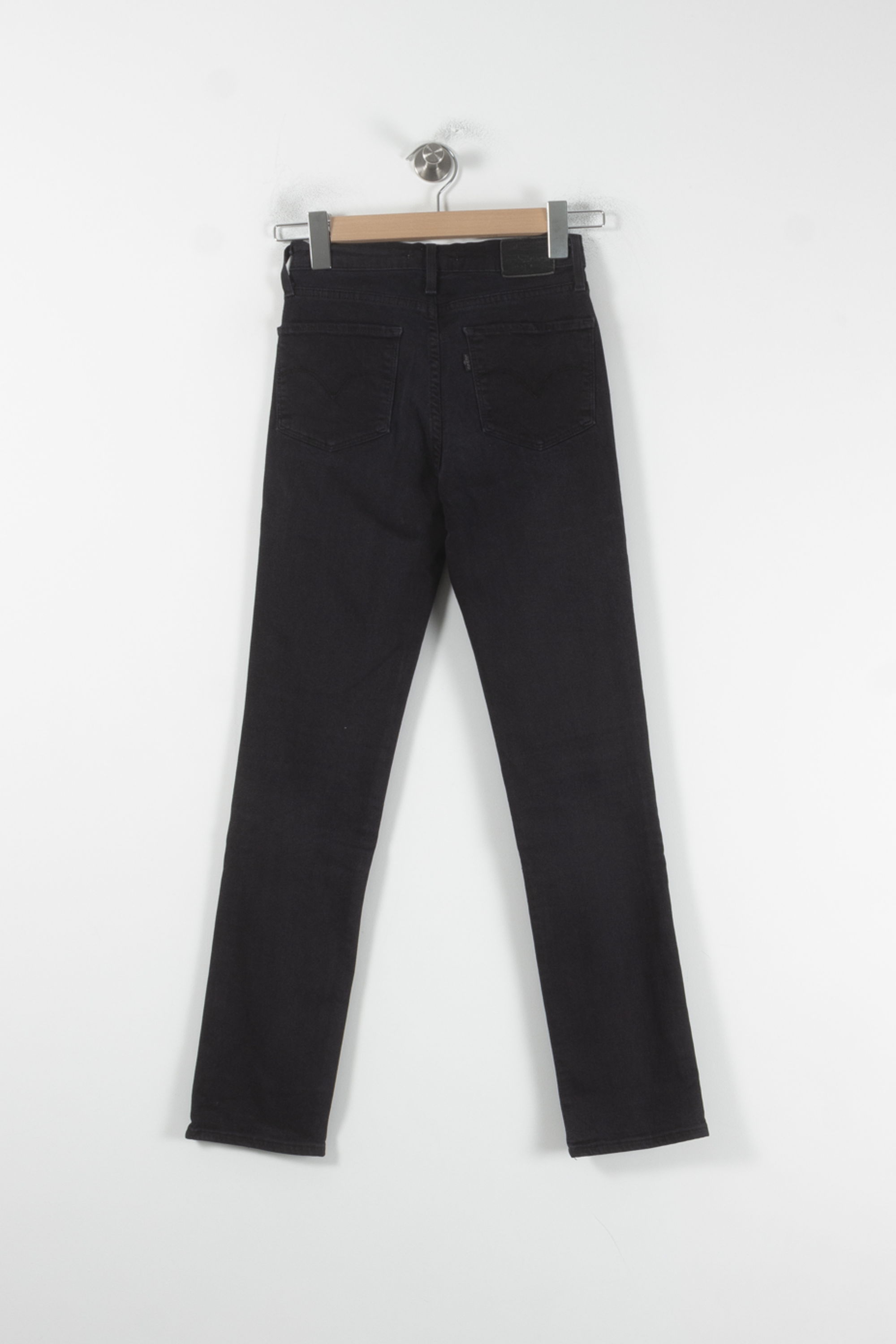 Cropped slim jeans with studs LEVI'S - Seconde main Grey