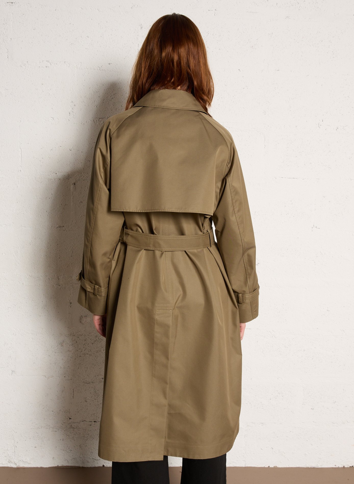 Trenchcoat met klassieke kraag - katoenblend MAX MARA WEEK END Kaki