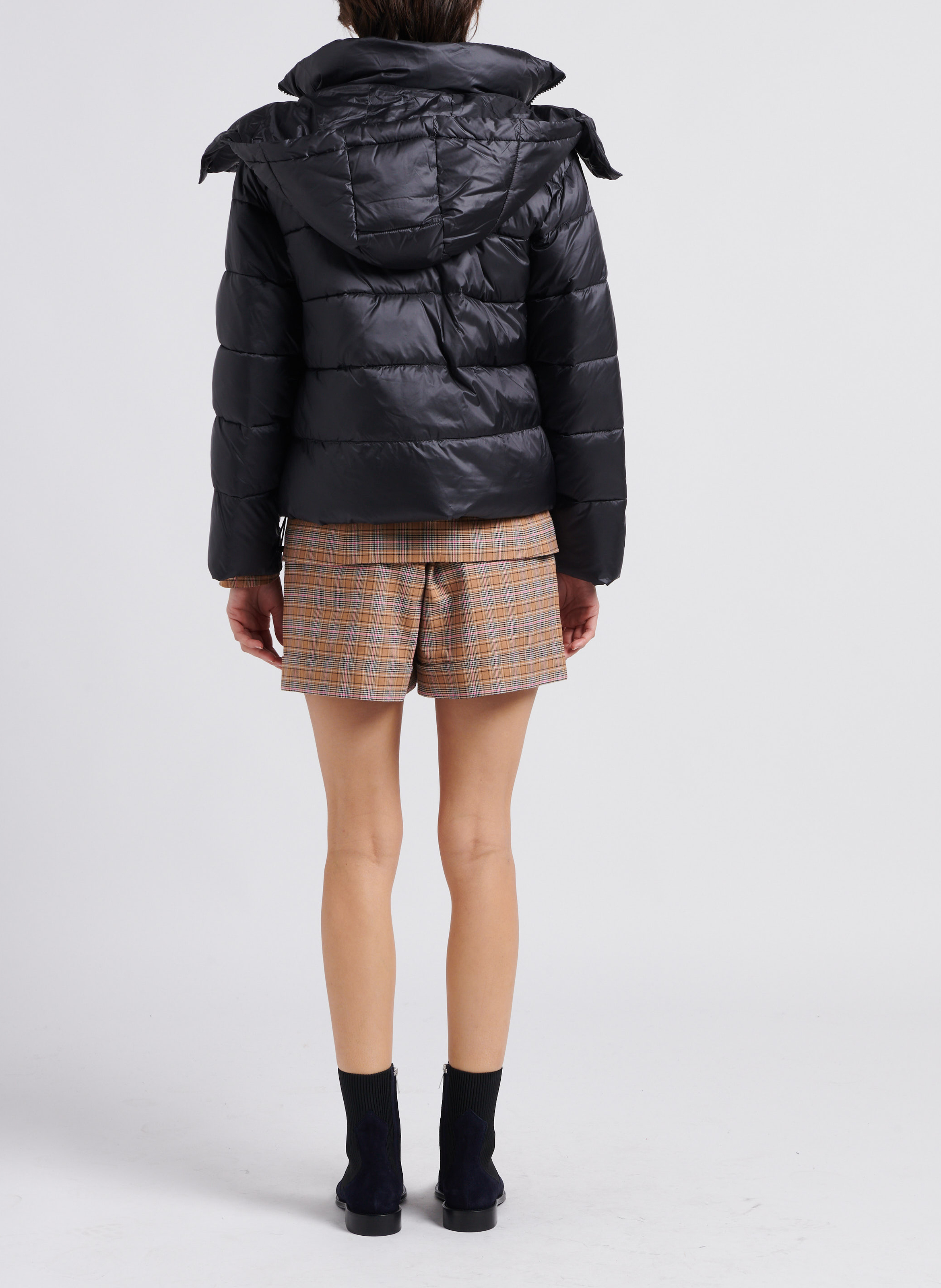 Wide-leg high-waisted shorts TWINSET Brown