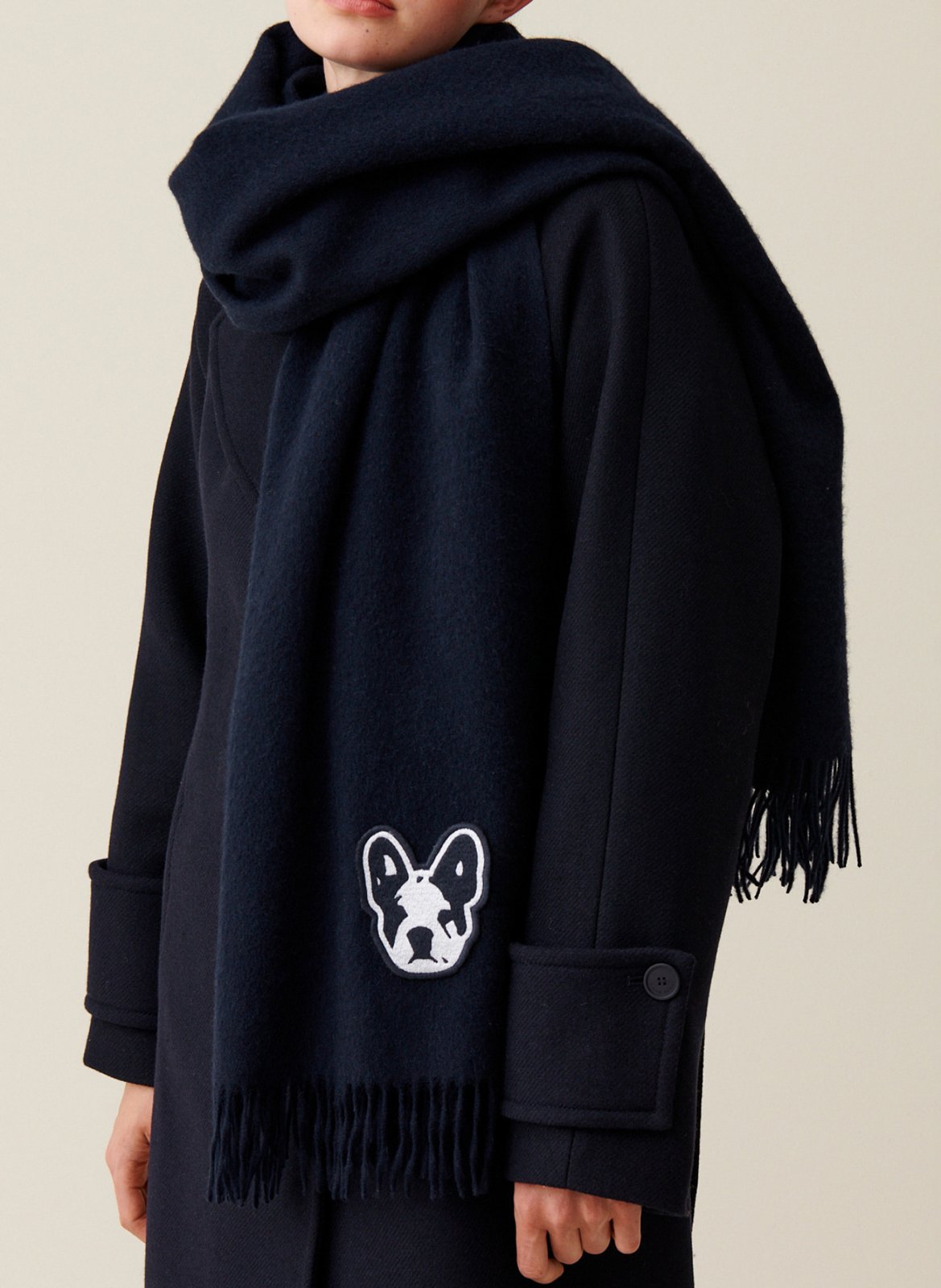 Echarpe en laine CLAUDIE PIERLOT Bleu