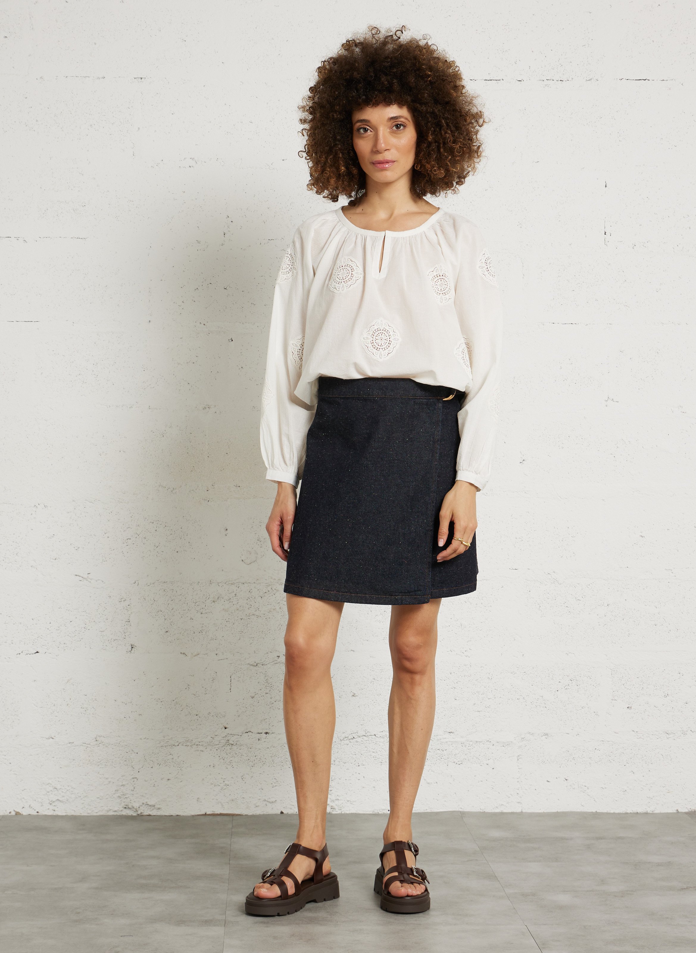 Sandales à brides en cuir  JB MARTIN Marron