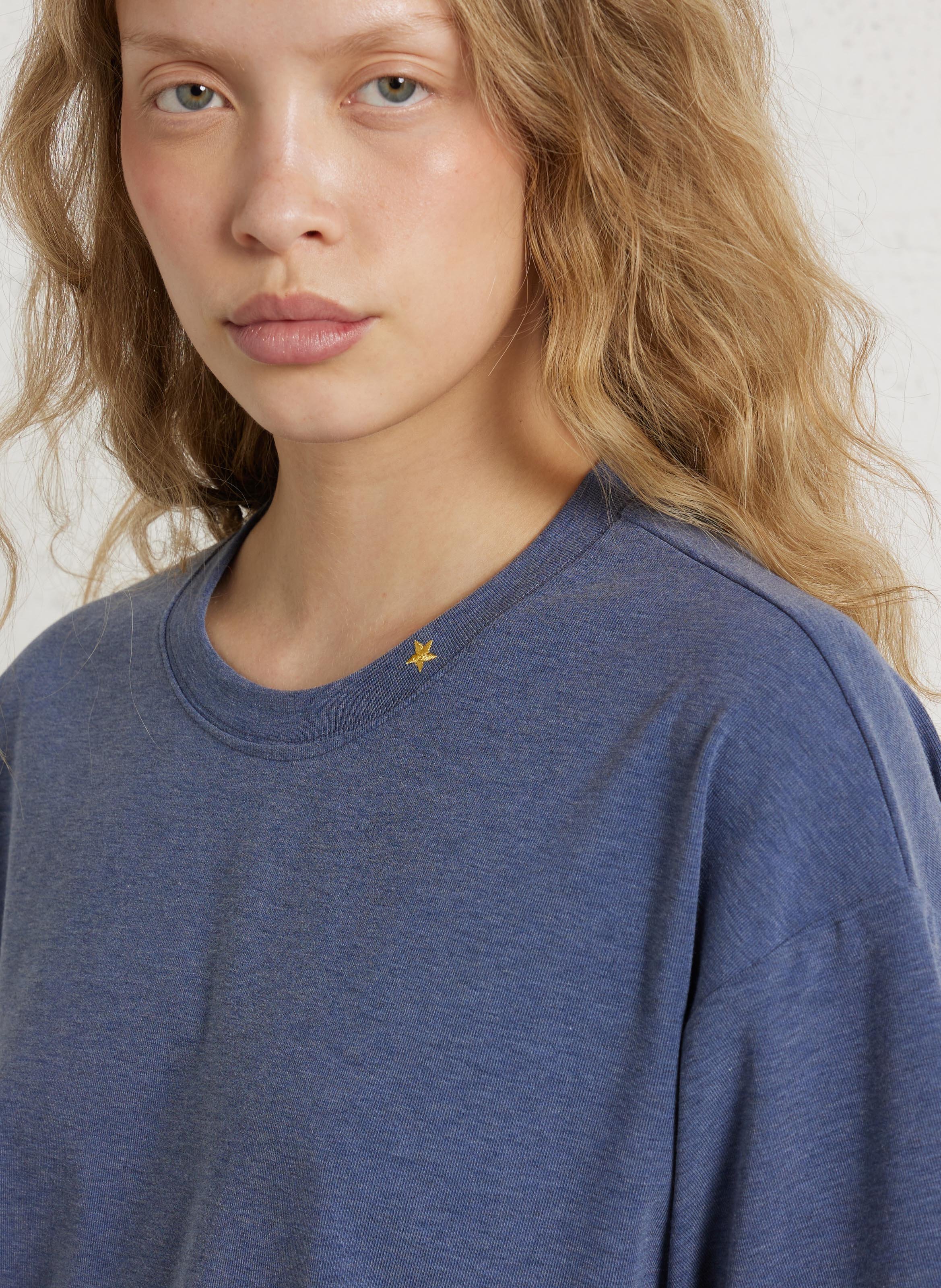 Gestreiftes Rundhals-T-Shirt LA PETITE ETOILE Blau