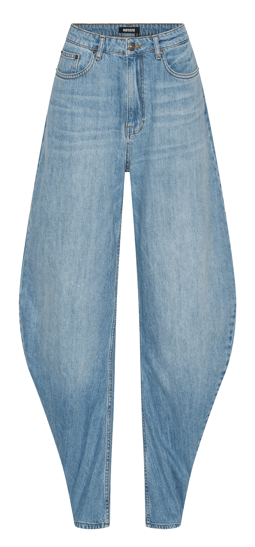 Bio-Baumwoll-High-Waist-Jeansrock ROTATE Blau
