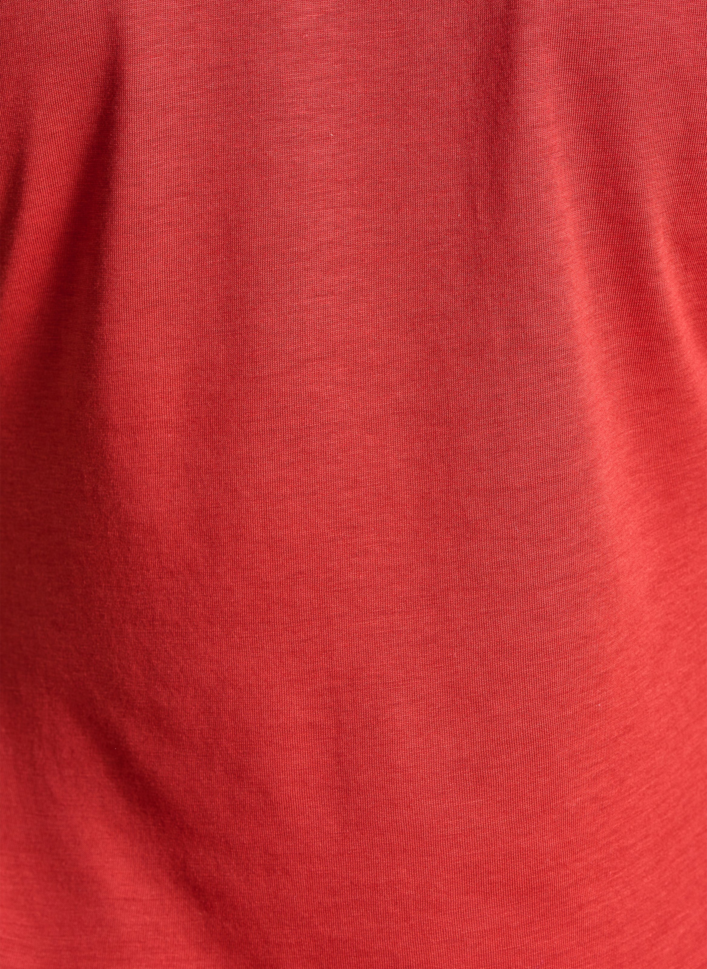 Straight-cut round-neck T-shirt LA FEE MARABOUTEE Red