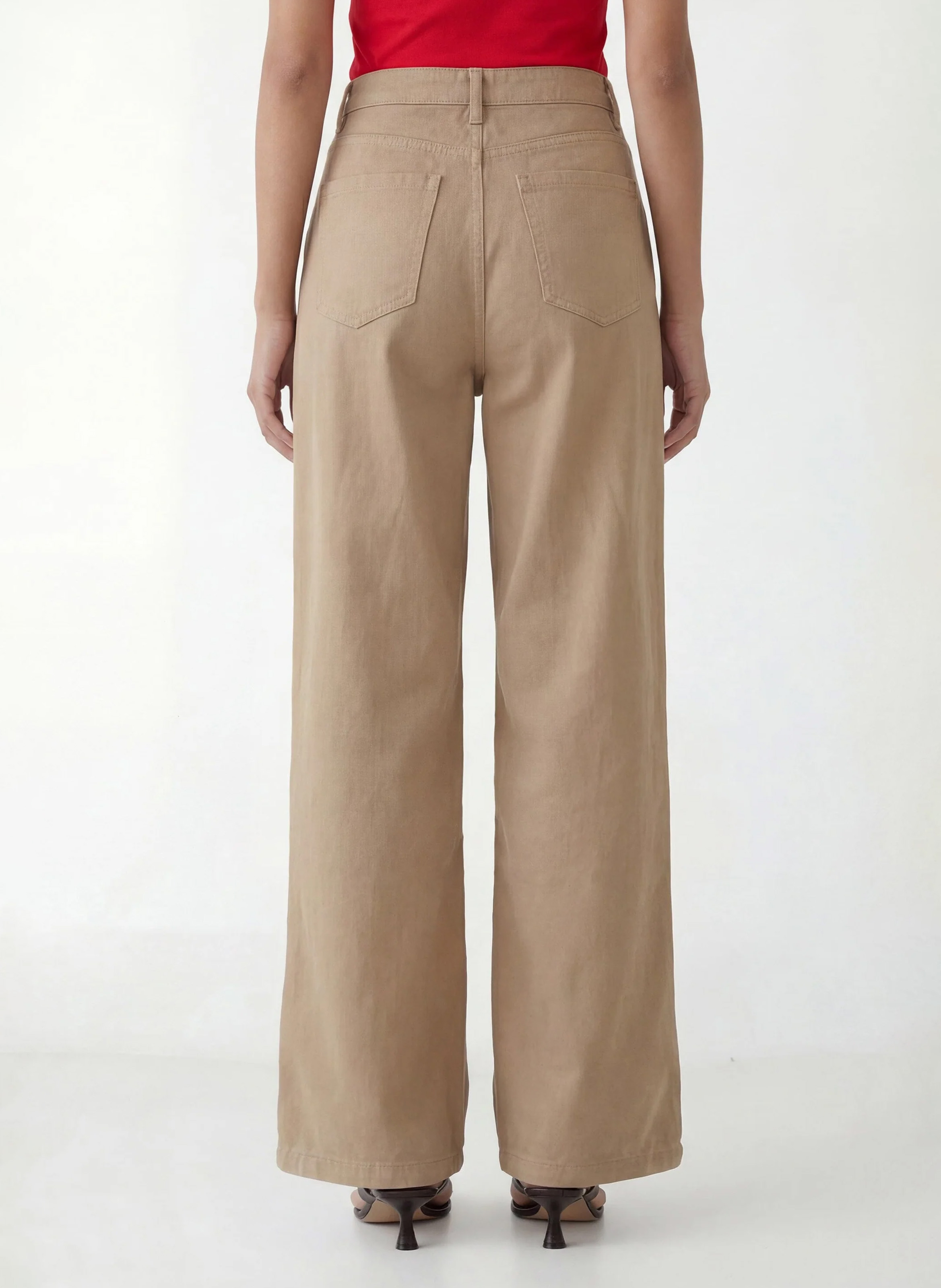 Jean large en coton mélangé KOOKAI Marron