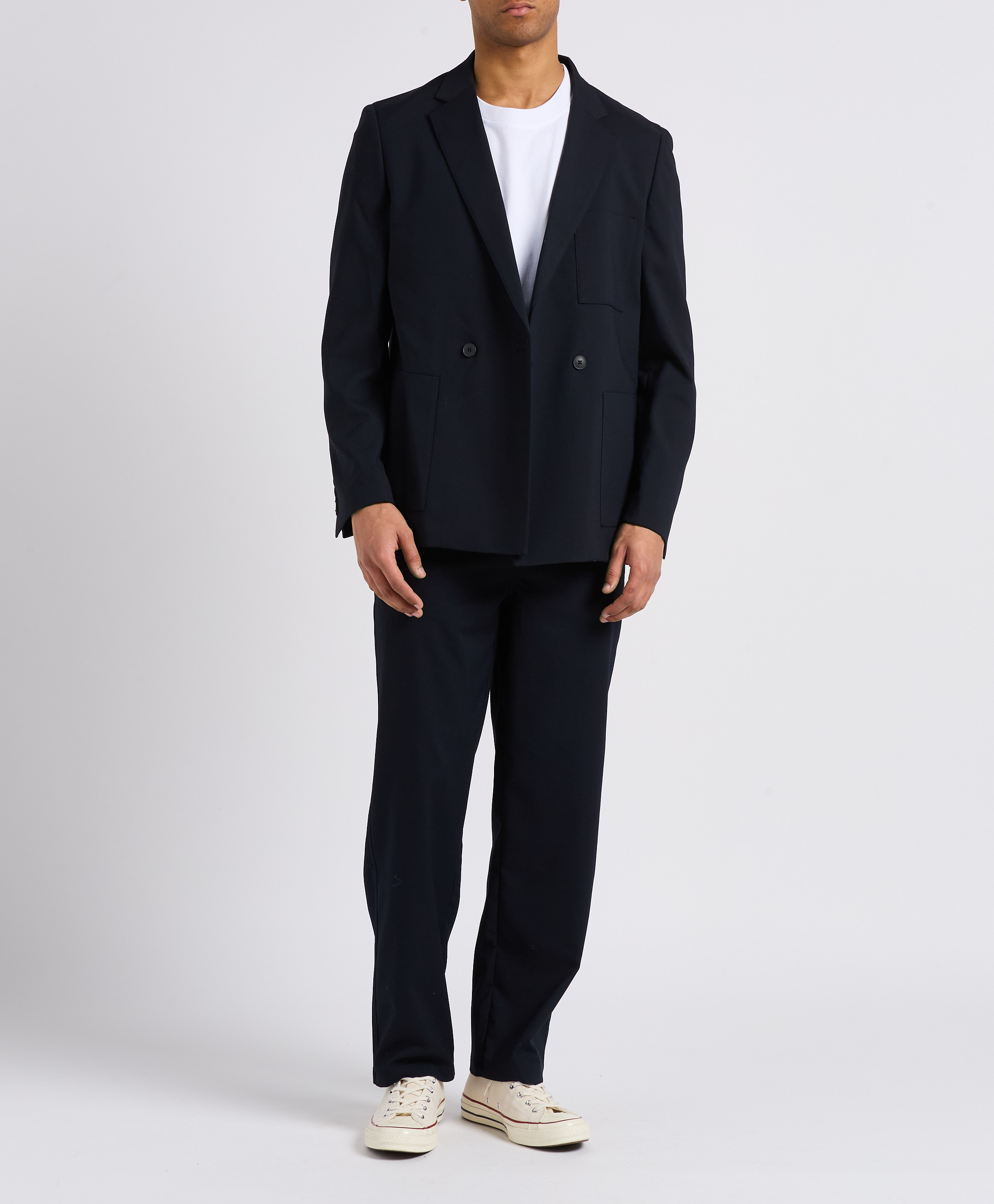 Straight buttoned jacquard blazer MINIMUM Blue