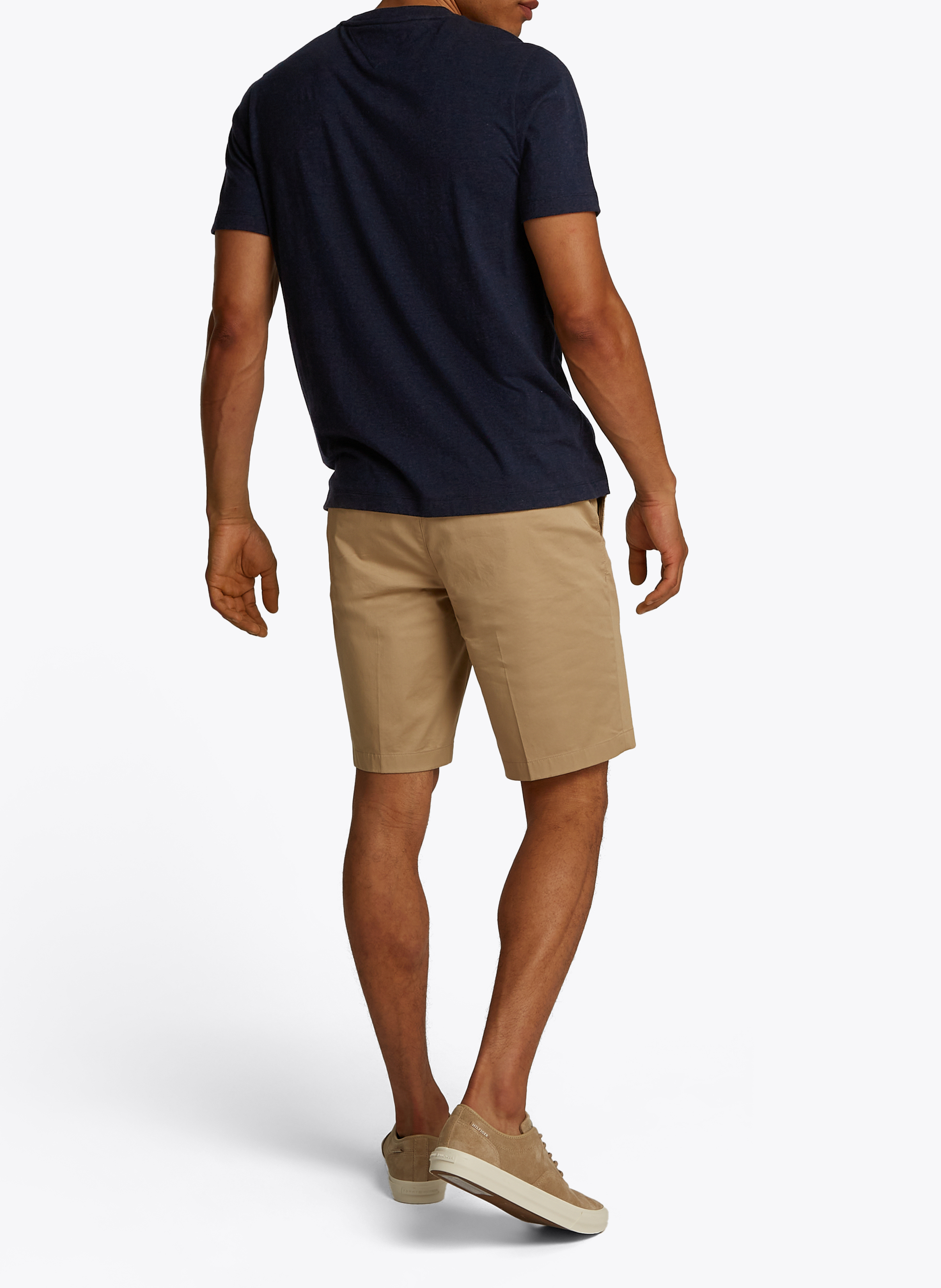 T-Shirt aus melierter Baumwolle TOMMY HILFIGER Blau