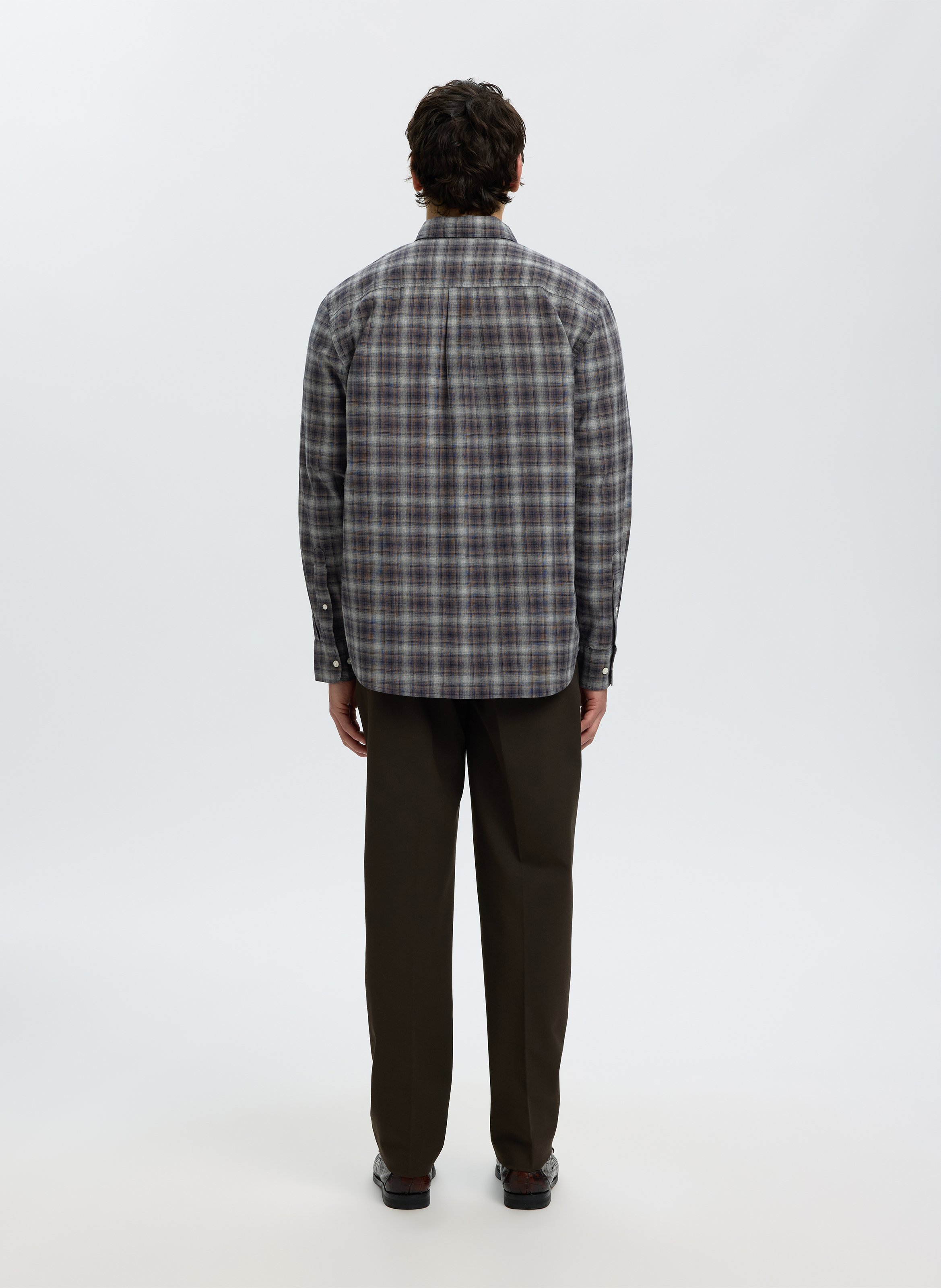 Chemise droite en coton  SELECTED Bleu