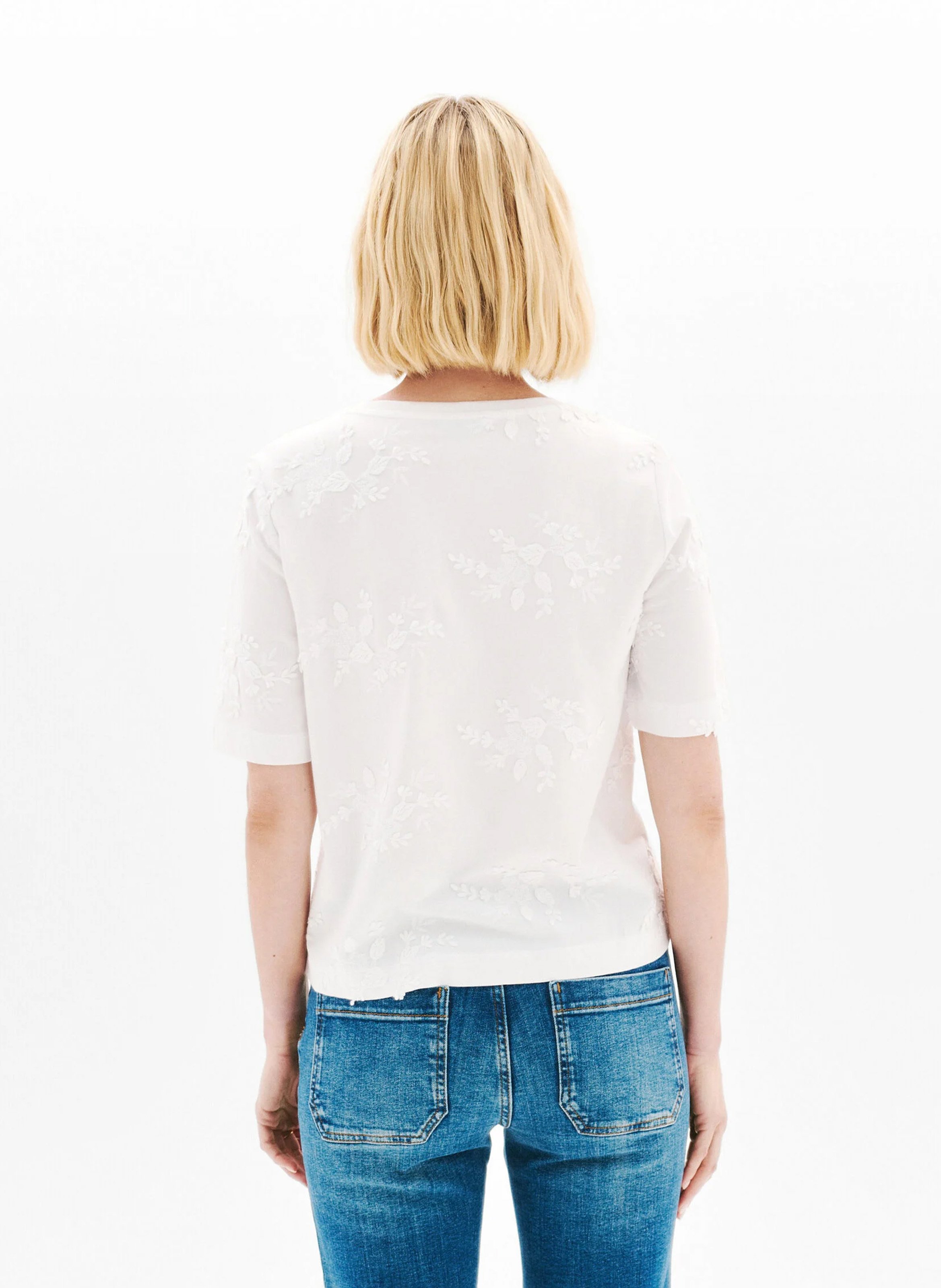 Katoenen T-shirt met ronde hals CAROLL Beige
