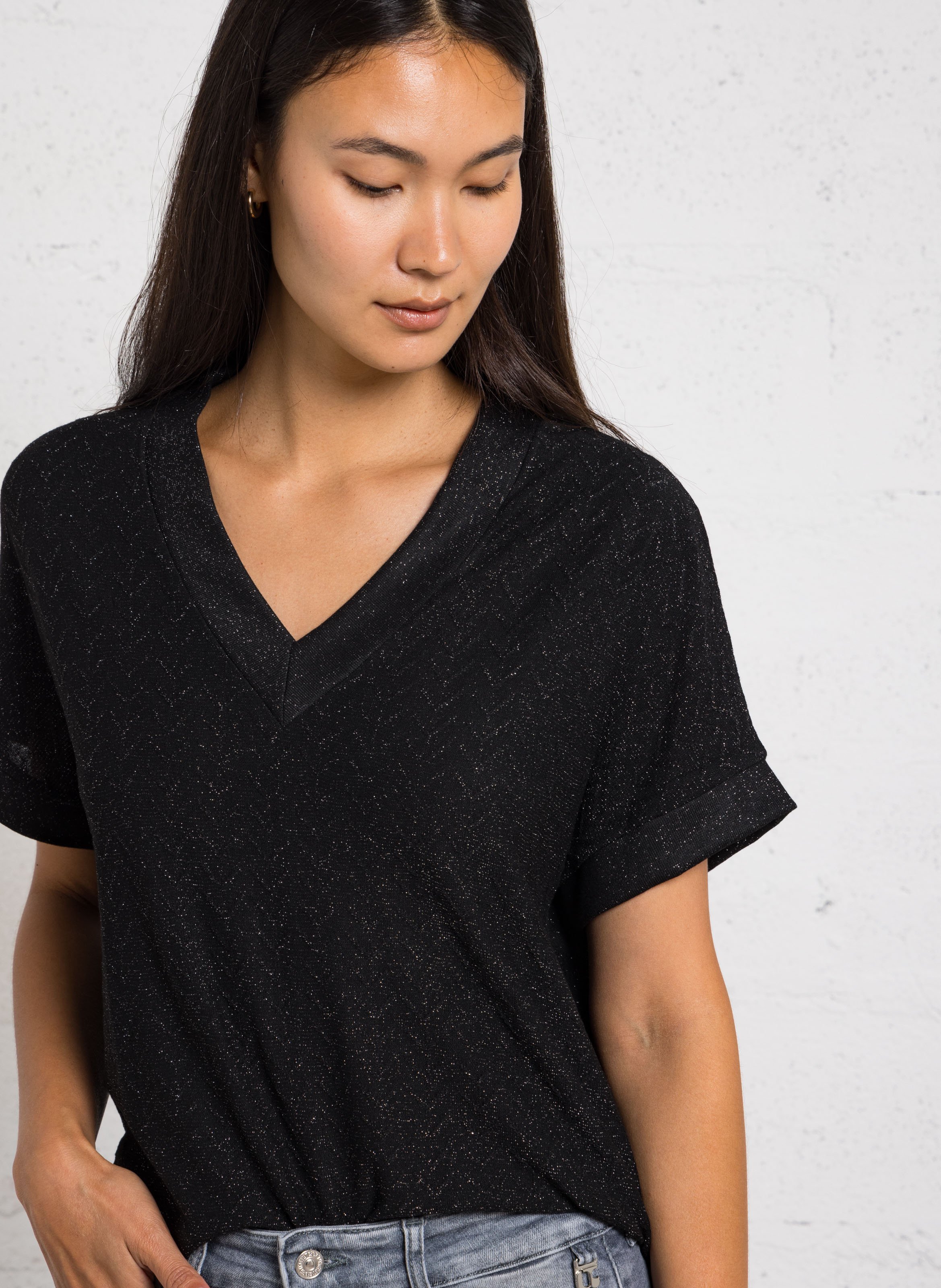 Short-sleeve top IKKS Black