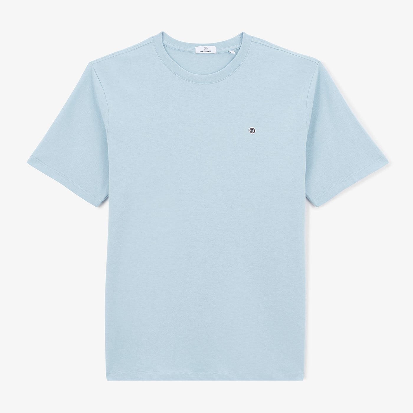 T-shirts col rond en coton avec broderie dos SERGE BLANCO Bleu
