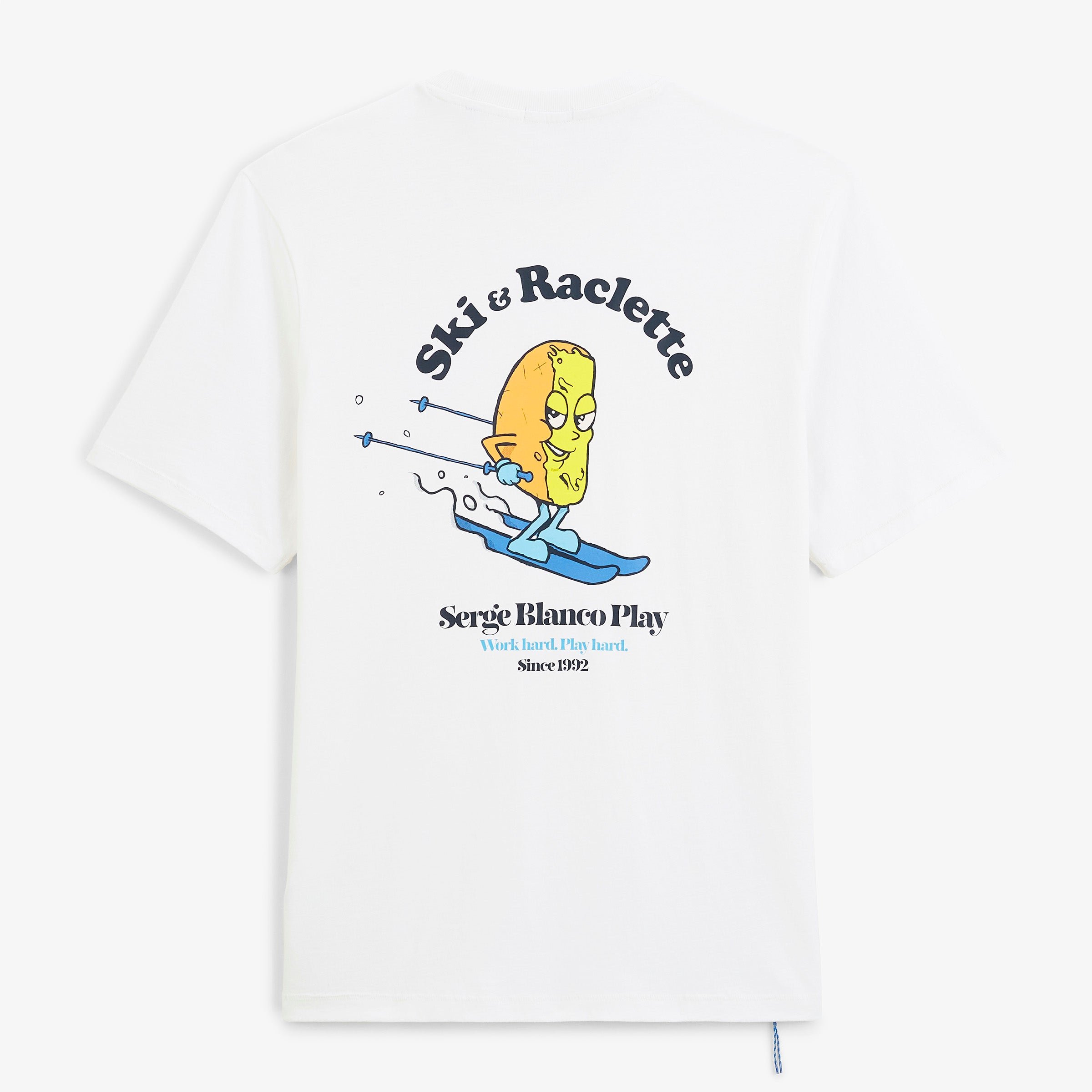 Short-sleeved t-shirt printed with ski & raclette SERGE BLANCO White