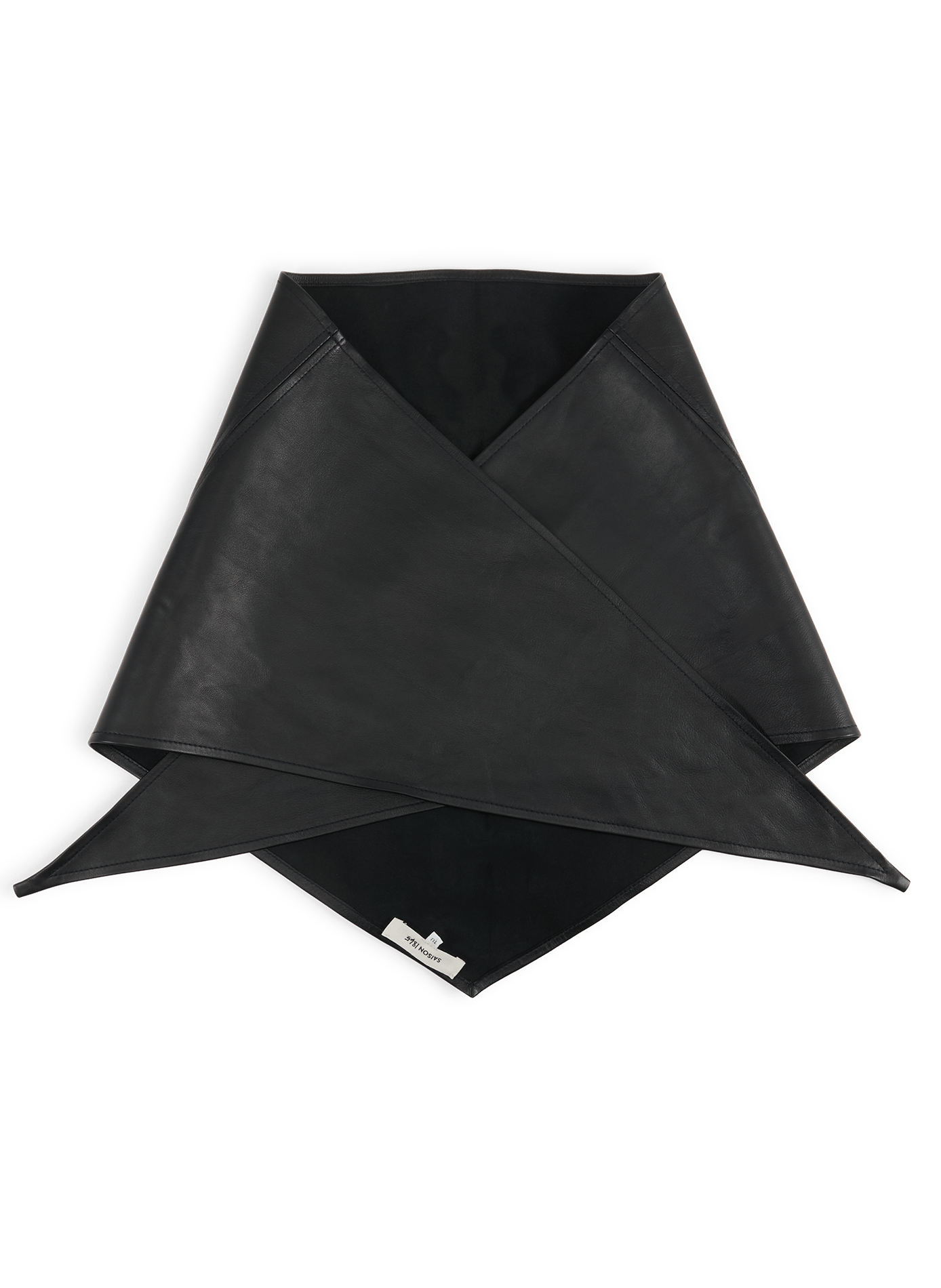Triangle leather scarf SAISON 1865 Black