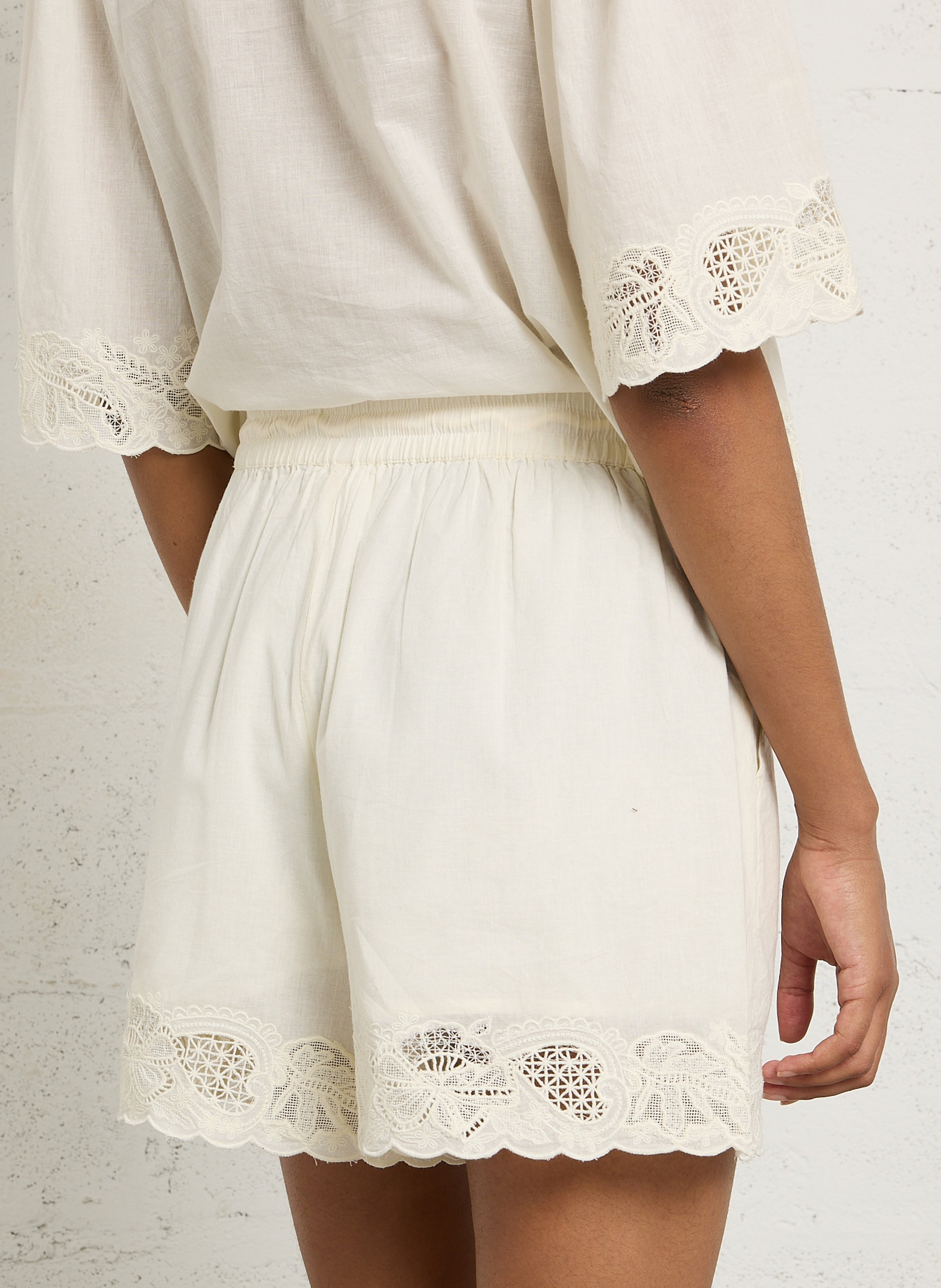 Short large en coton SUD EXPRESS Beige